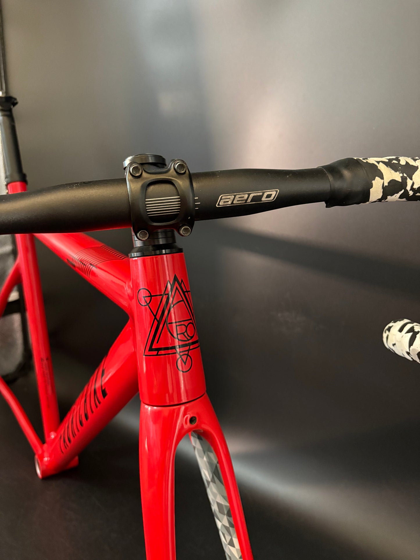 Fabricbike Aero Frameset Red 54cm w/ Stem + Drops