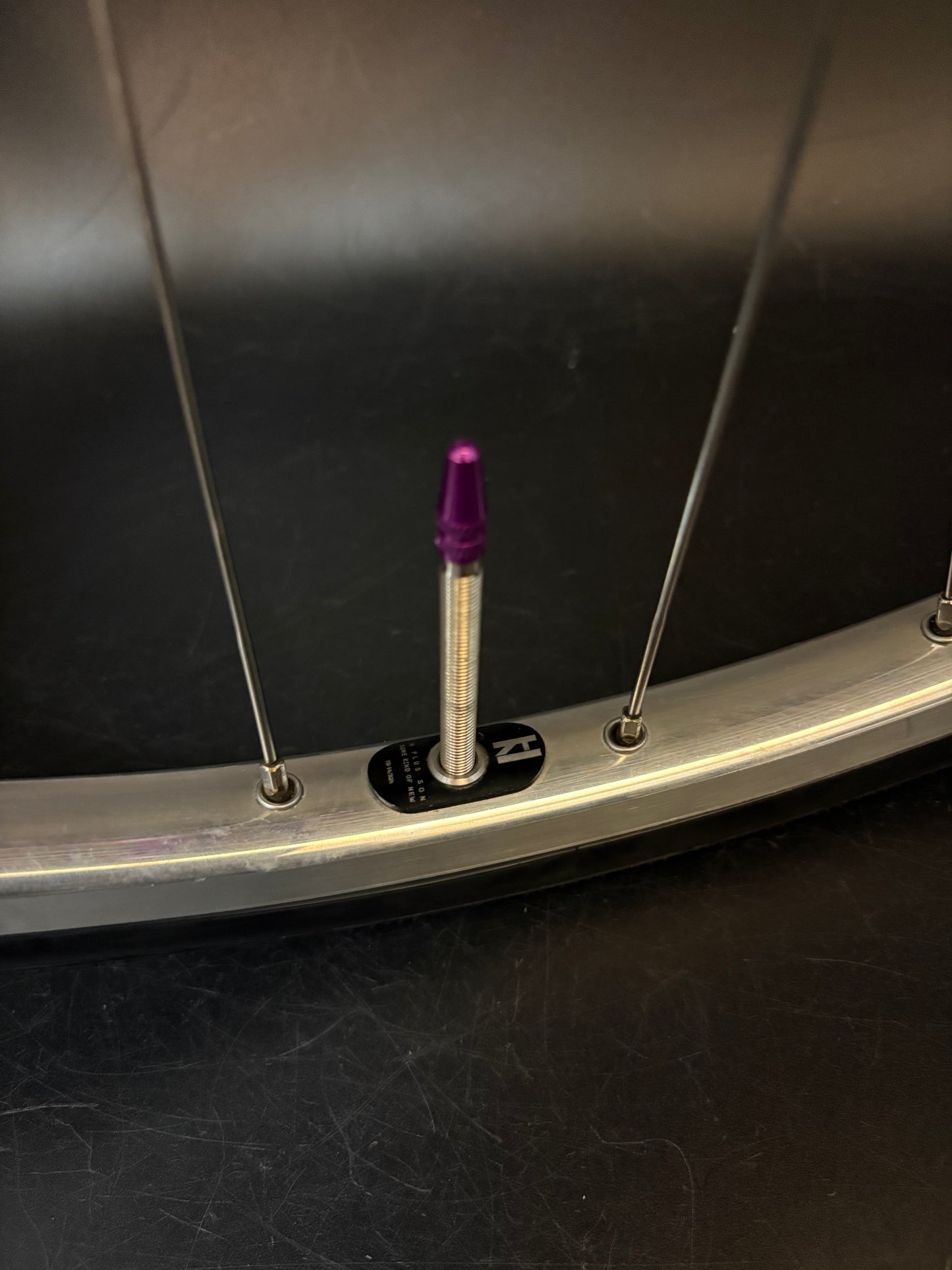 H Plus Son TB14 / Paul Components HF Wheelset Purple 32h