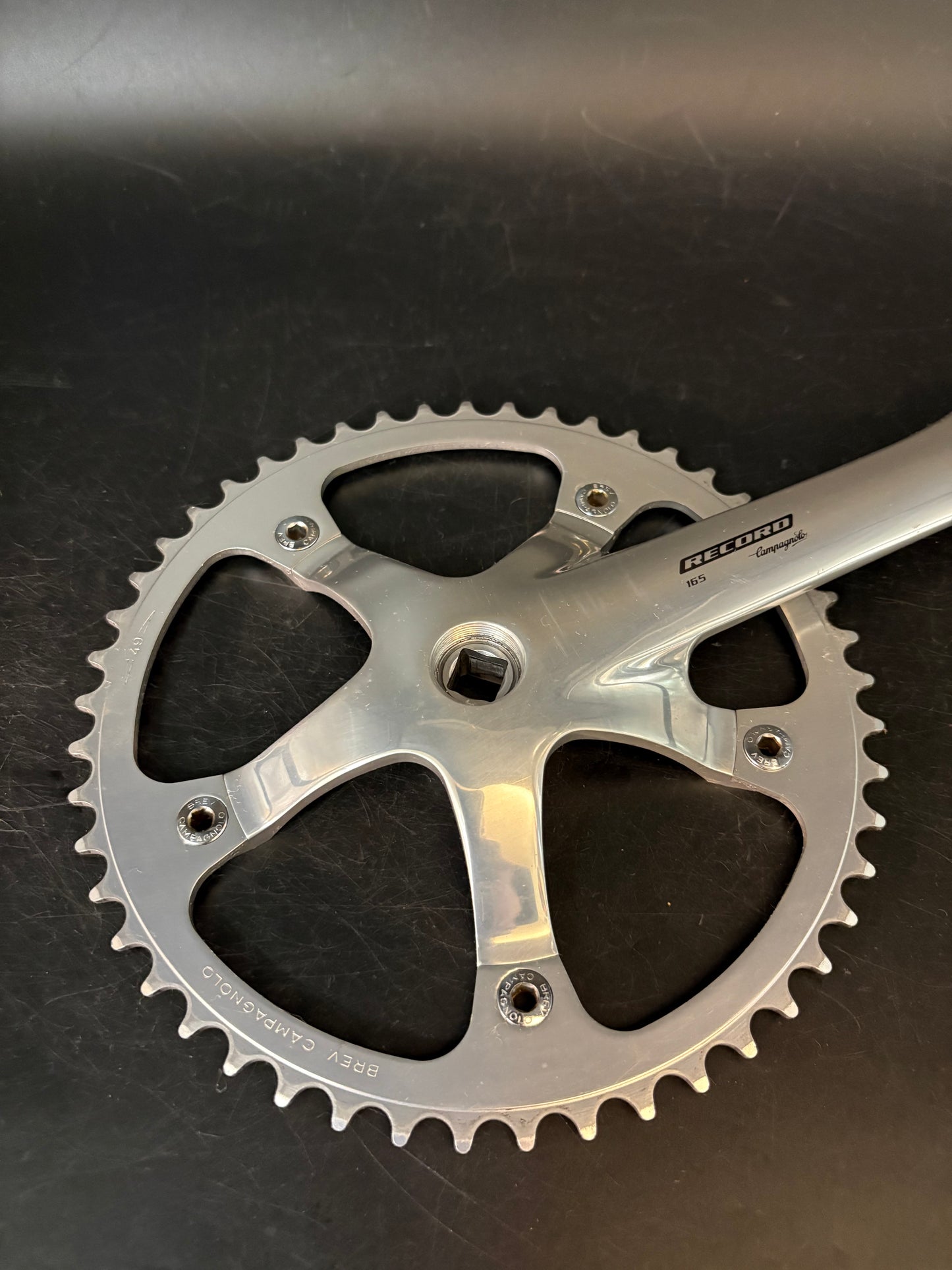 Campagnolo Record Pista Crankset Silver 165mm 49t