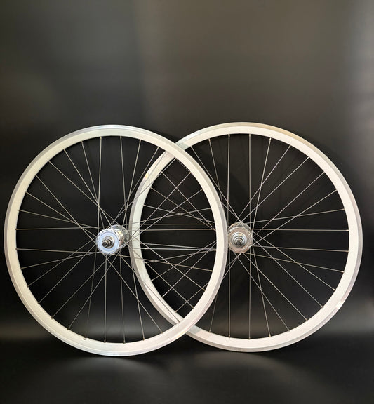 Shroom Components White Machined Wheelset 32h