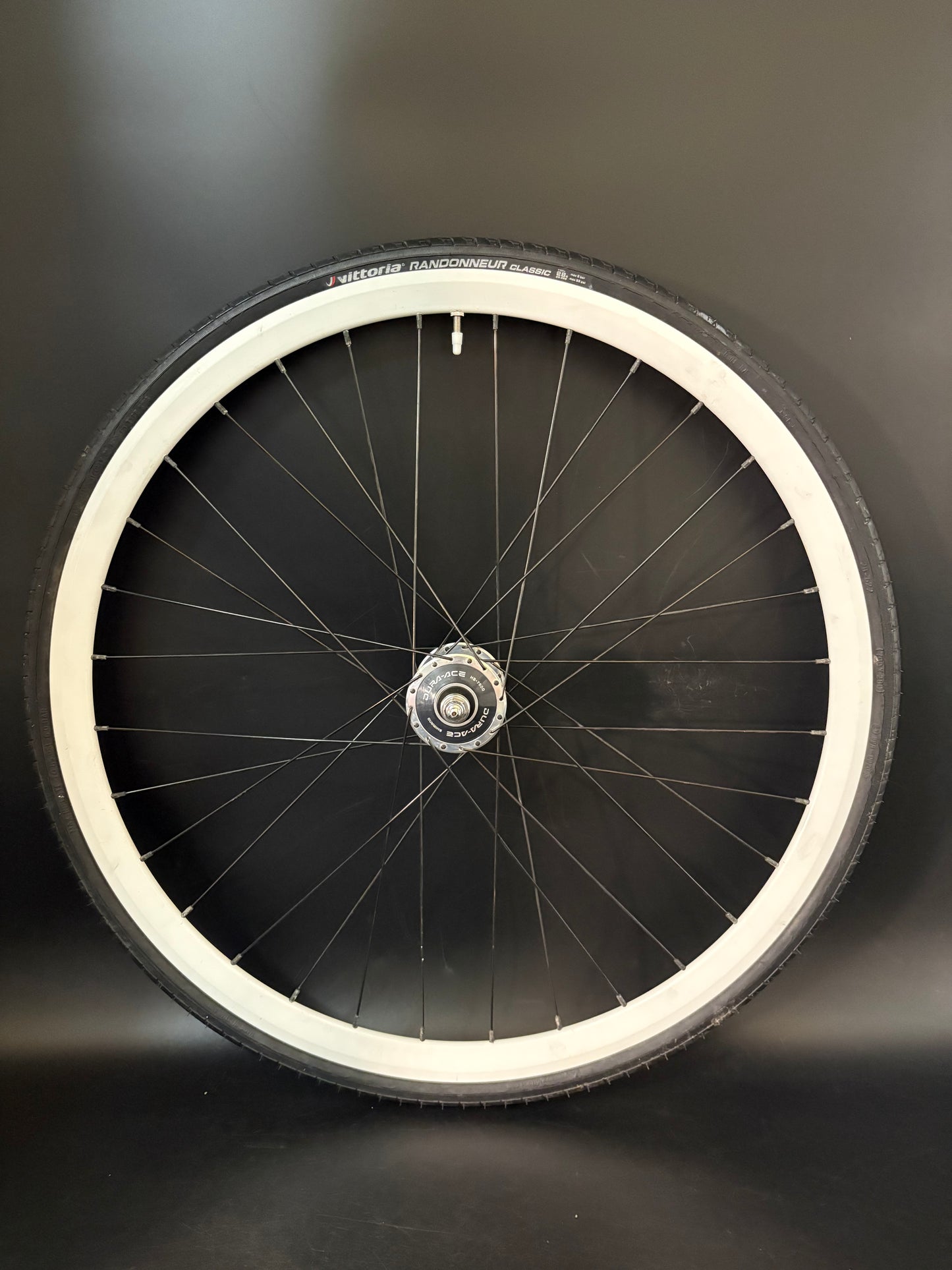 Velocity Deep V White / Dura Ace 7600 HF Rear Wheel 32h