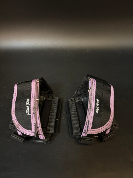 Fyxation Pedals / Hold Fast Straps Black + Purple Pedal Setup