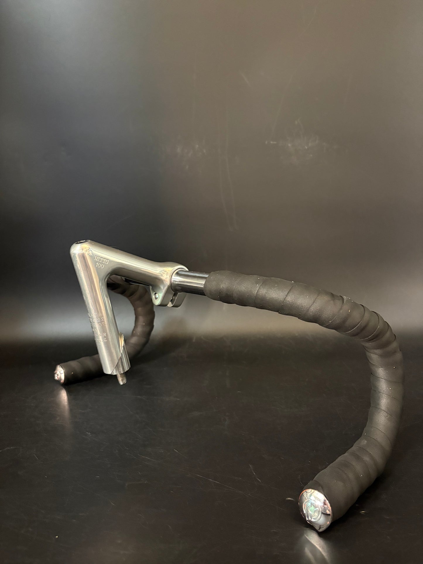 Nitto Fuji Olympiade Drop Handlebar Silver 39cm + Nitto Jaguar Stem 100mm 25.4