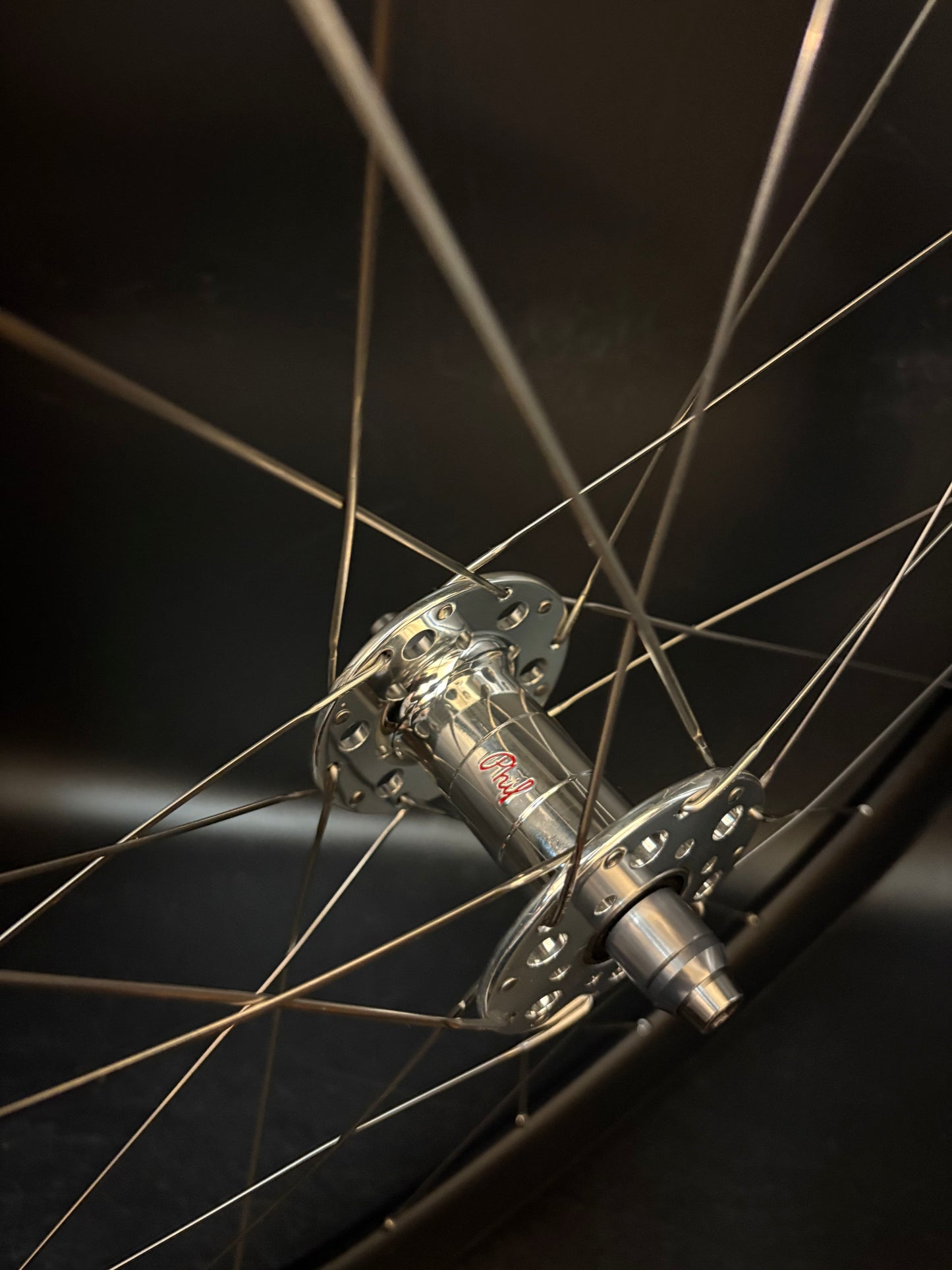 Light Bicycle R55 + R65 Carbon Clincher Rims / Phil Wood Pro HF Silver Wheelset 24/28h