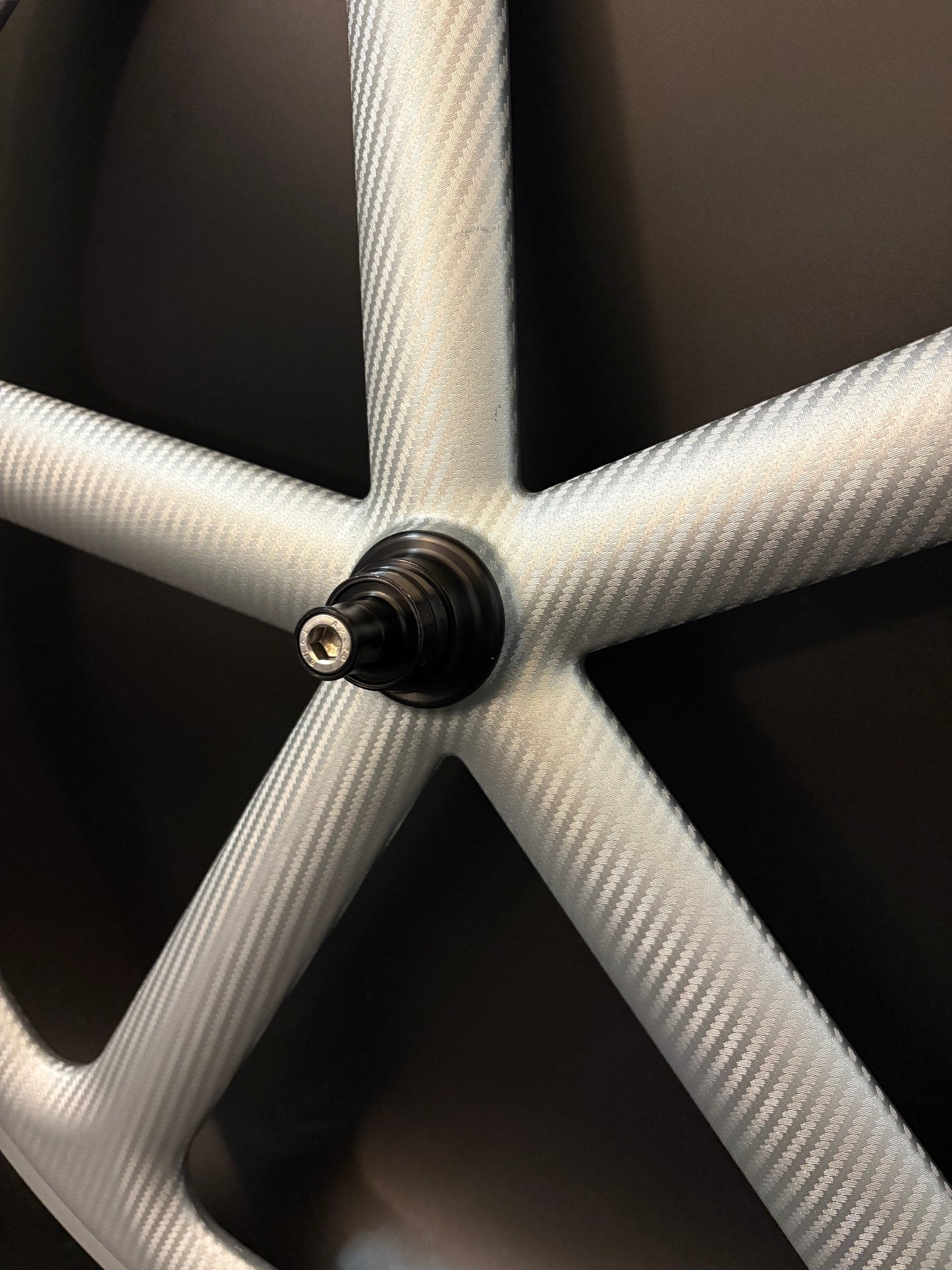 Encore 5 Spoke Rear Wheel Silver Carbon Weave