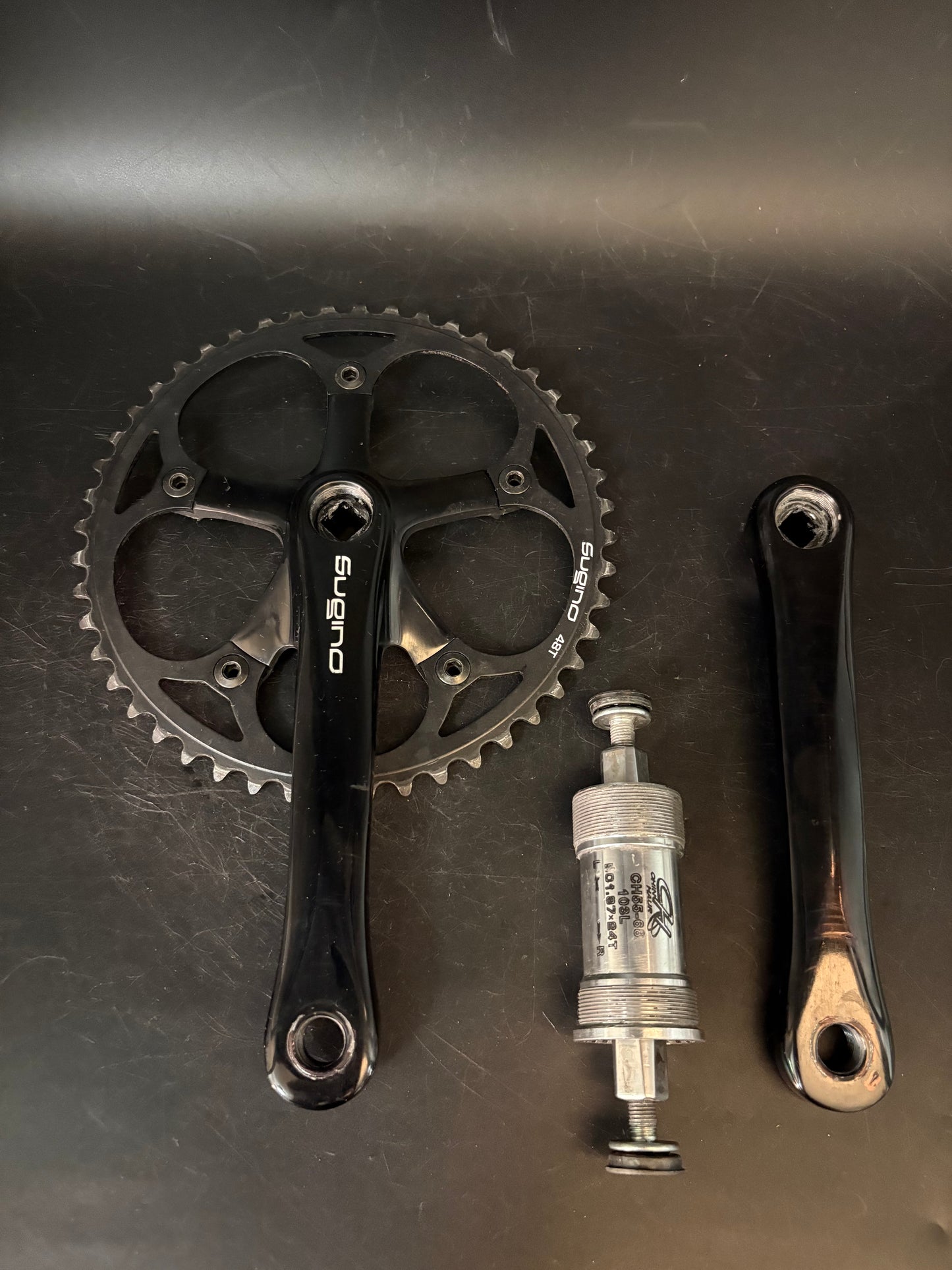 Sugino Messenger Crankset Black 170mm 48t 130bcd