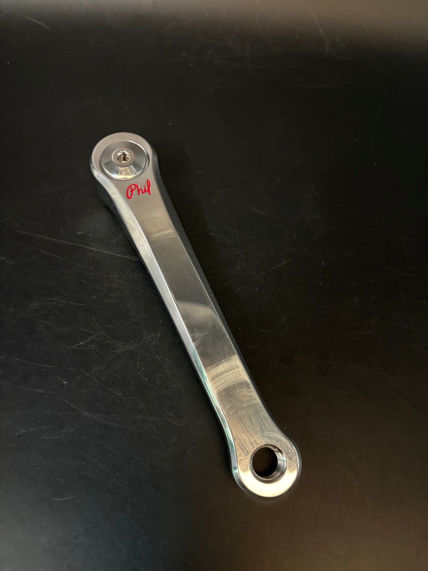 Phil Wood Track Cranks Silver 165mm