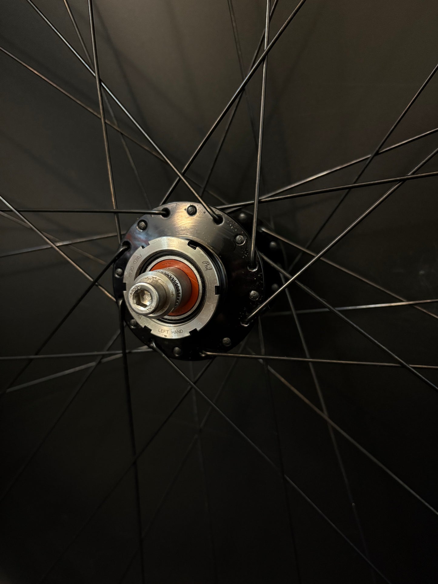 Velocity Deep V Red Machined / Phil Wood Wheelset Black 32h