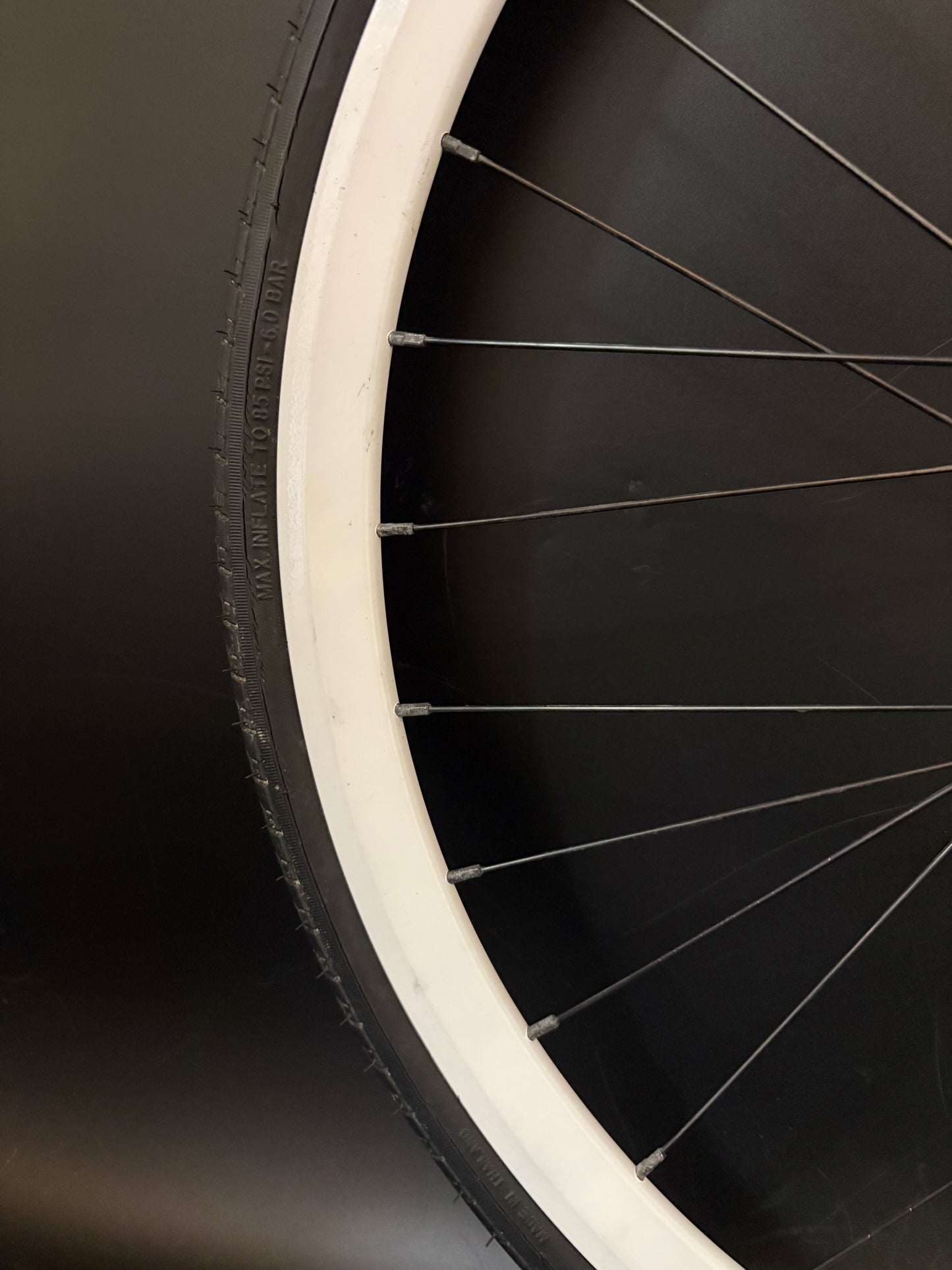 Velocity Deep V White / Dura Ace 7600 HF Rear Wheel 32h
