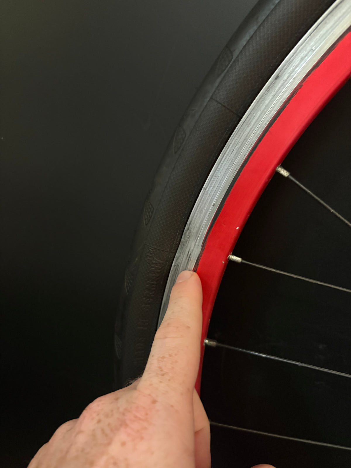 Velocity Deep V / Phil Wood Wheelset Red 32h