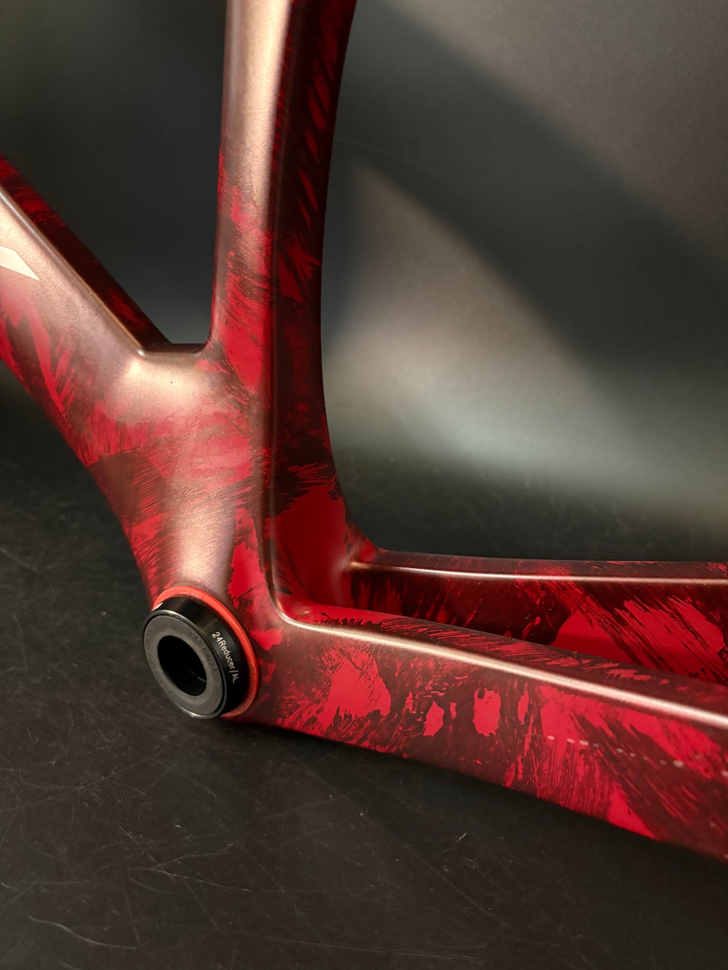 Hedrick Carbon Frameset Red Marble 50cm ST 56cm TT