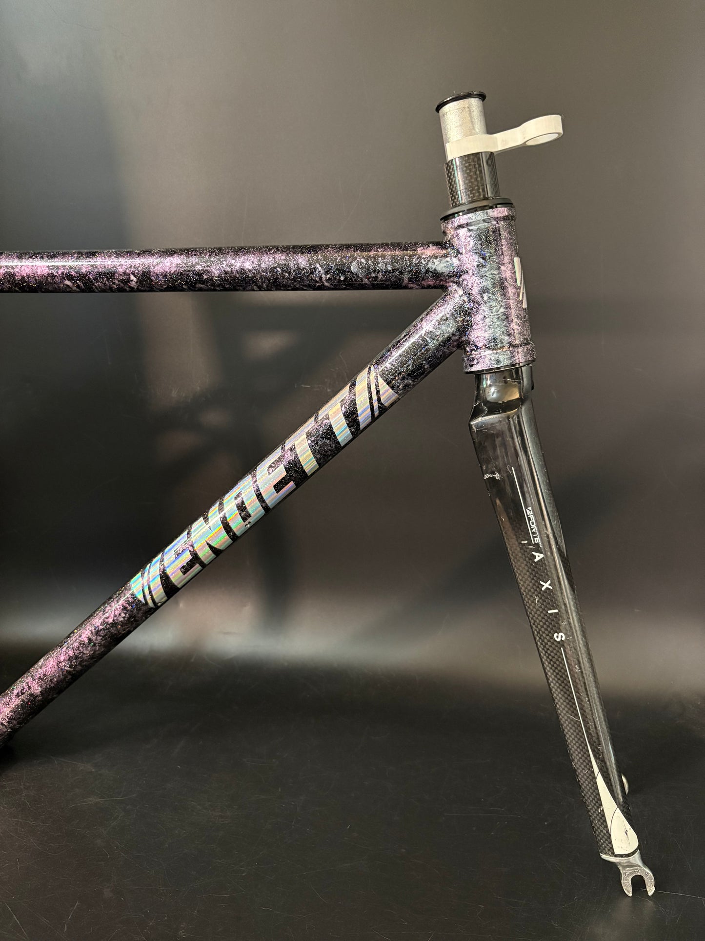 Vendetta Triple T Frameset Purple Marble Sparkle XS