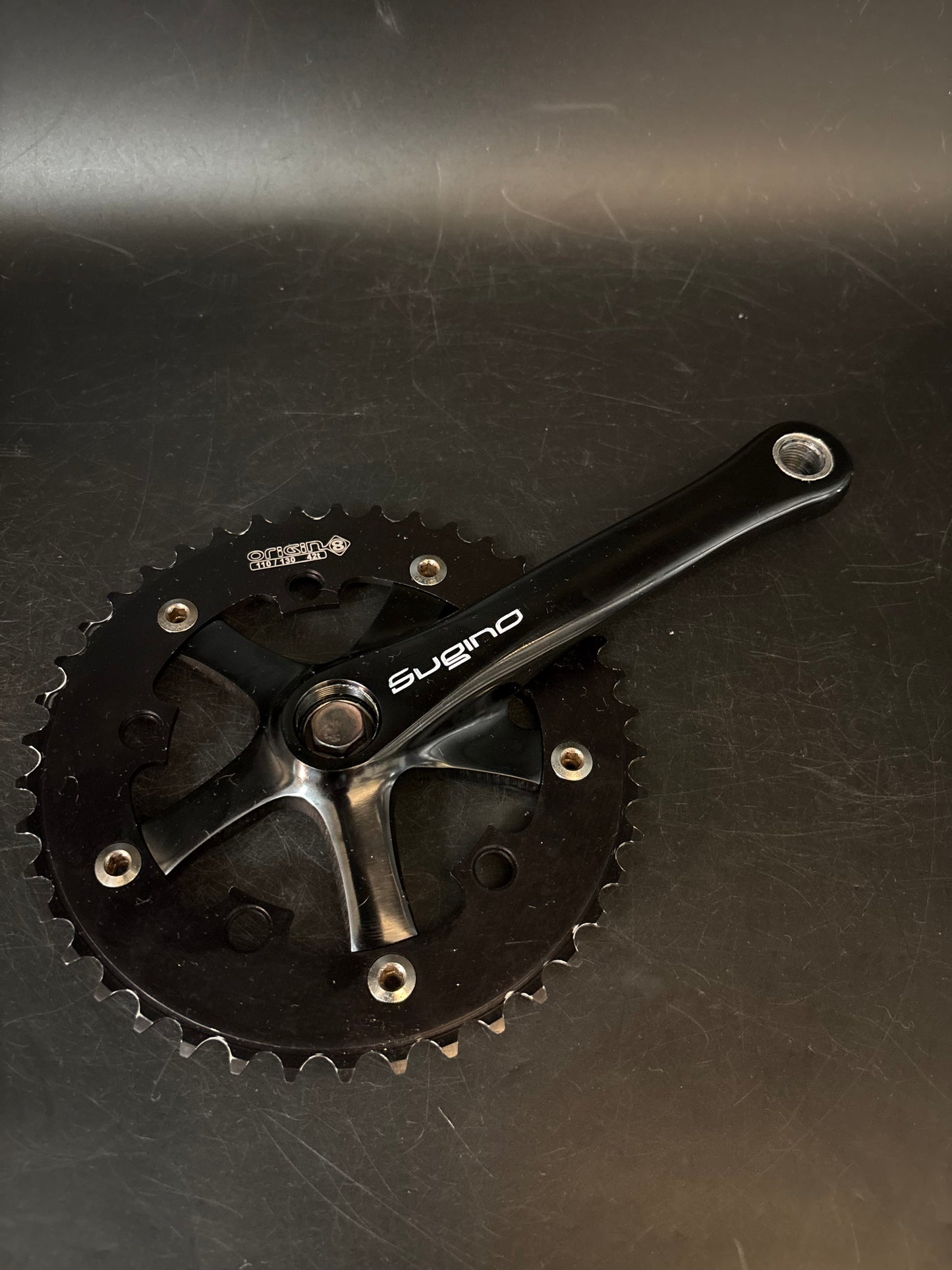 Sugino RD2 Crankset Black 165mm 42t 130bcd