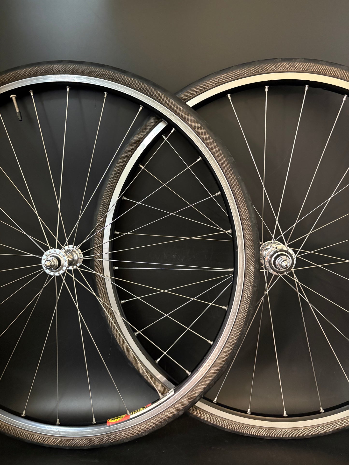 Mavic Open Pro Black / Dura Ace LF 7710 Wheelset 28h