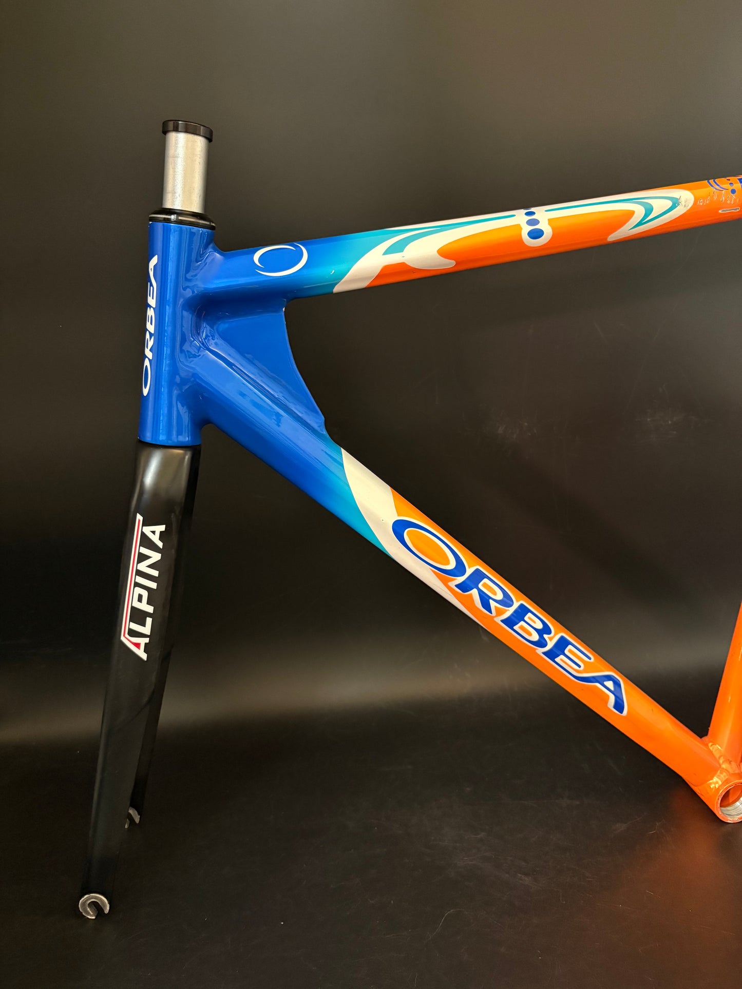 Orbea Lobular Pista Frameset Team Euskaltel Orange/Blue 57sm ST 54cm TT