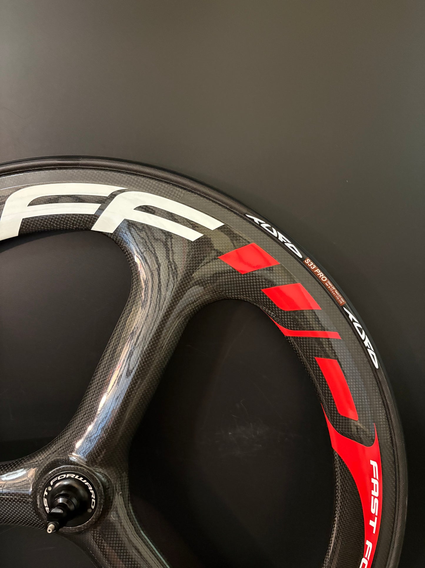 FFWD Tubular Tri Spoke Front Wheel Carbon