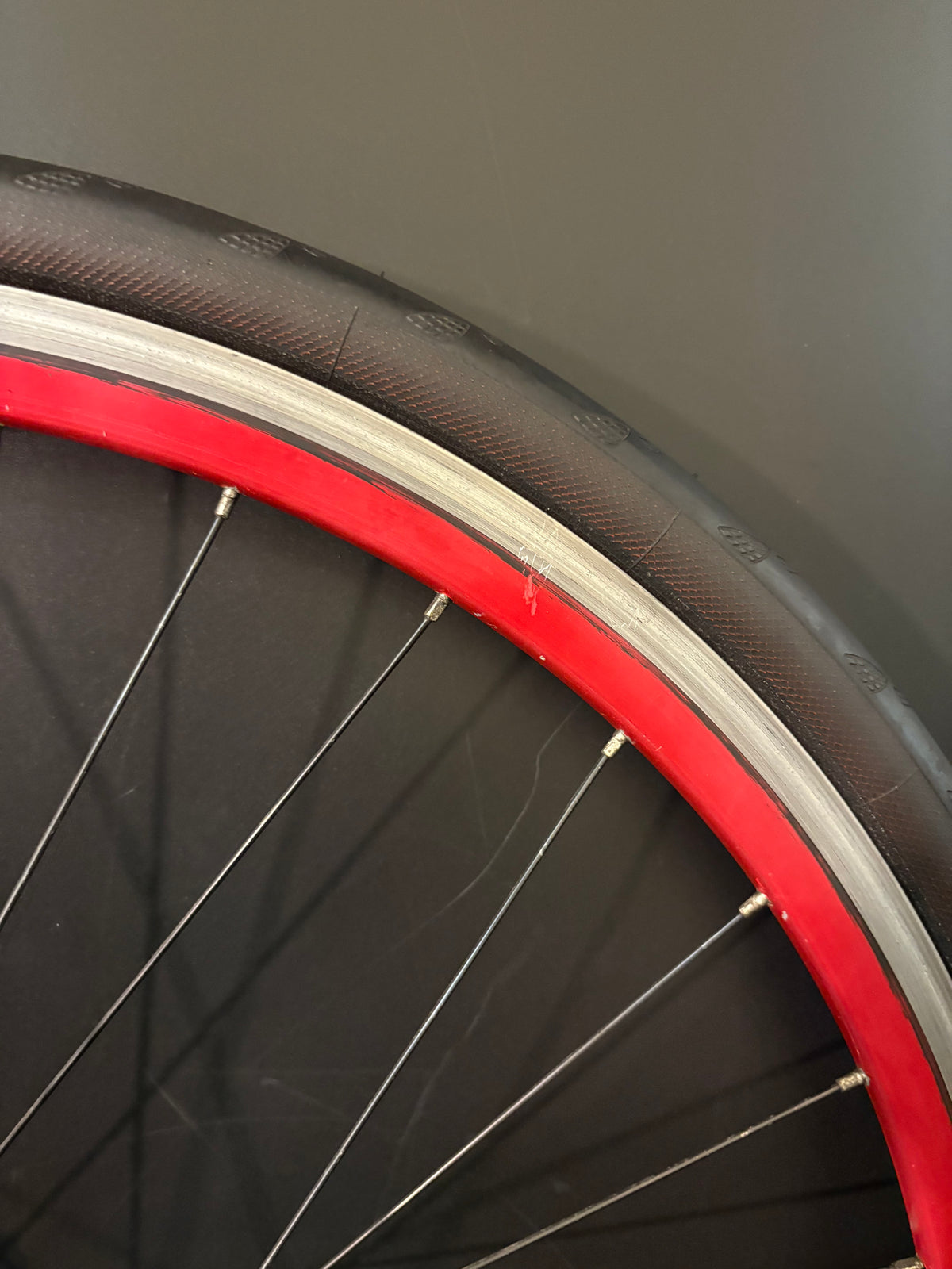 Velocity Deep V / Phil Wood Wheelset Red 32h