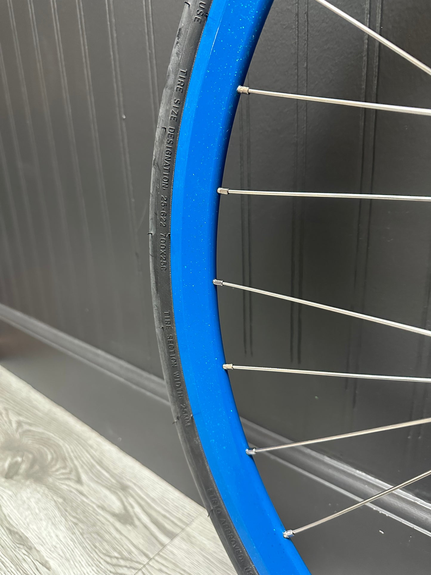 Deep V Blue Sparkle / Suzue CF Hubs Wheelset 32h Fixed/Fixed