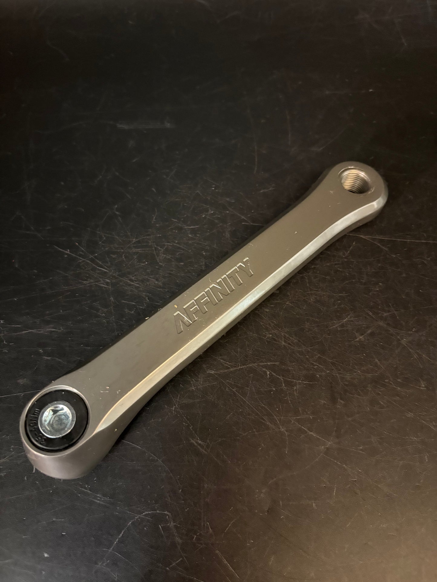 Affinity Pro Track Crankset Hard Ano Grey 165mm 49t