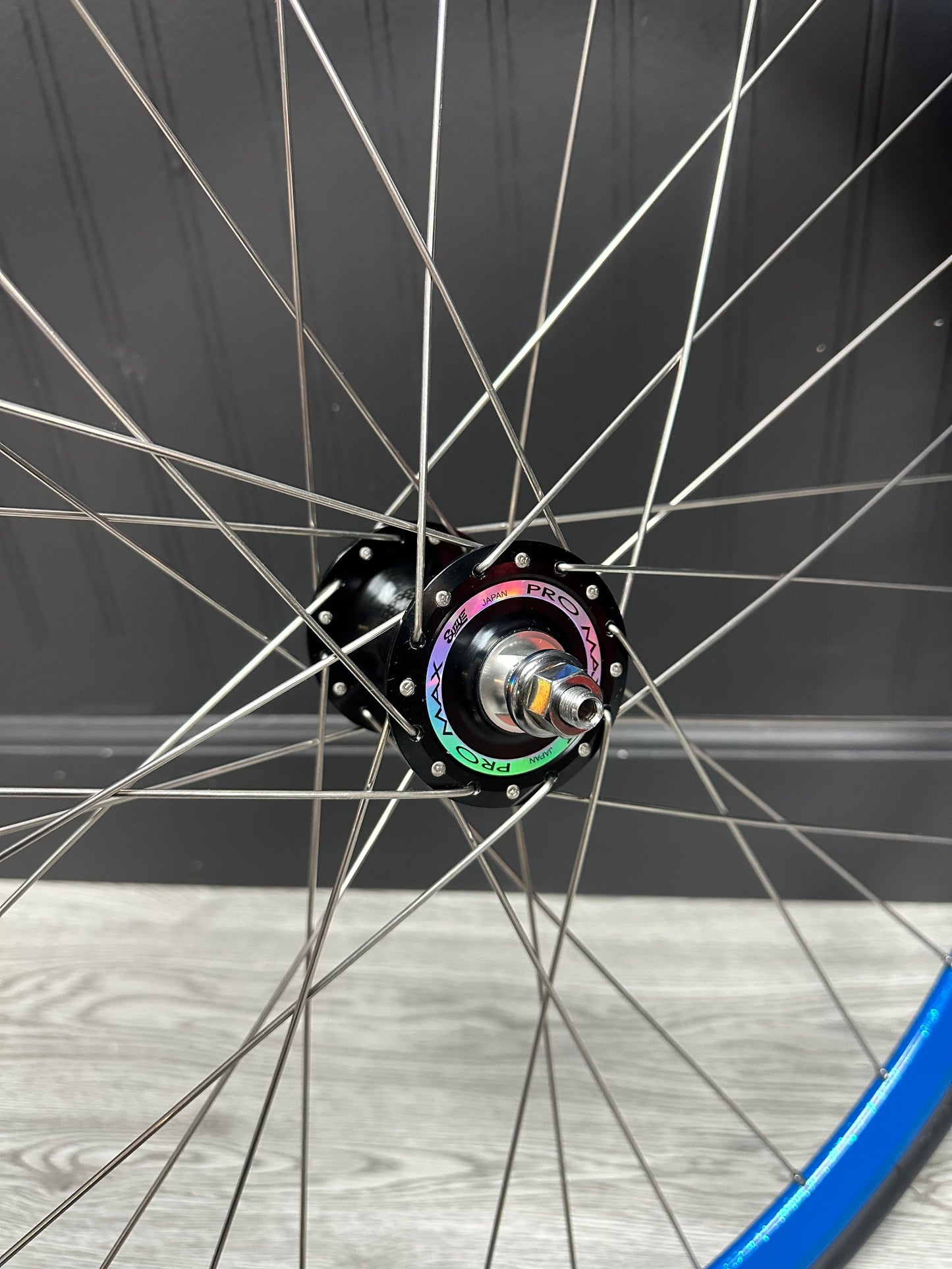 Deep V Blue Sparkle / Suzue CF Hubs Wheelset 32h Fixed/Fixed