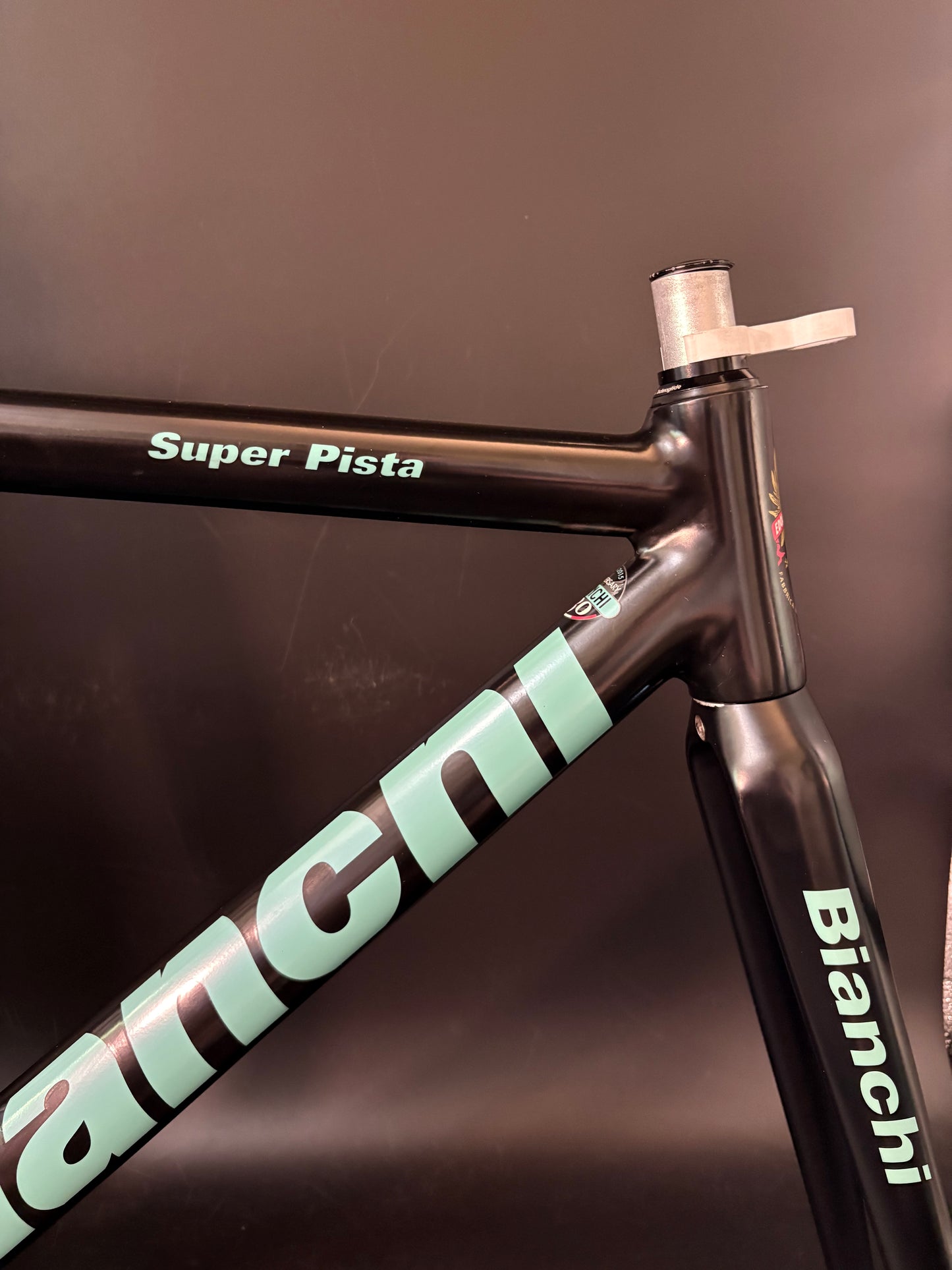 Bianchi Super Pista Frameset Black/Celeste 53cm