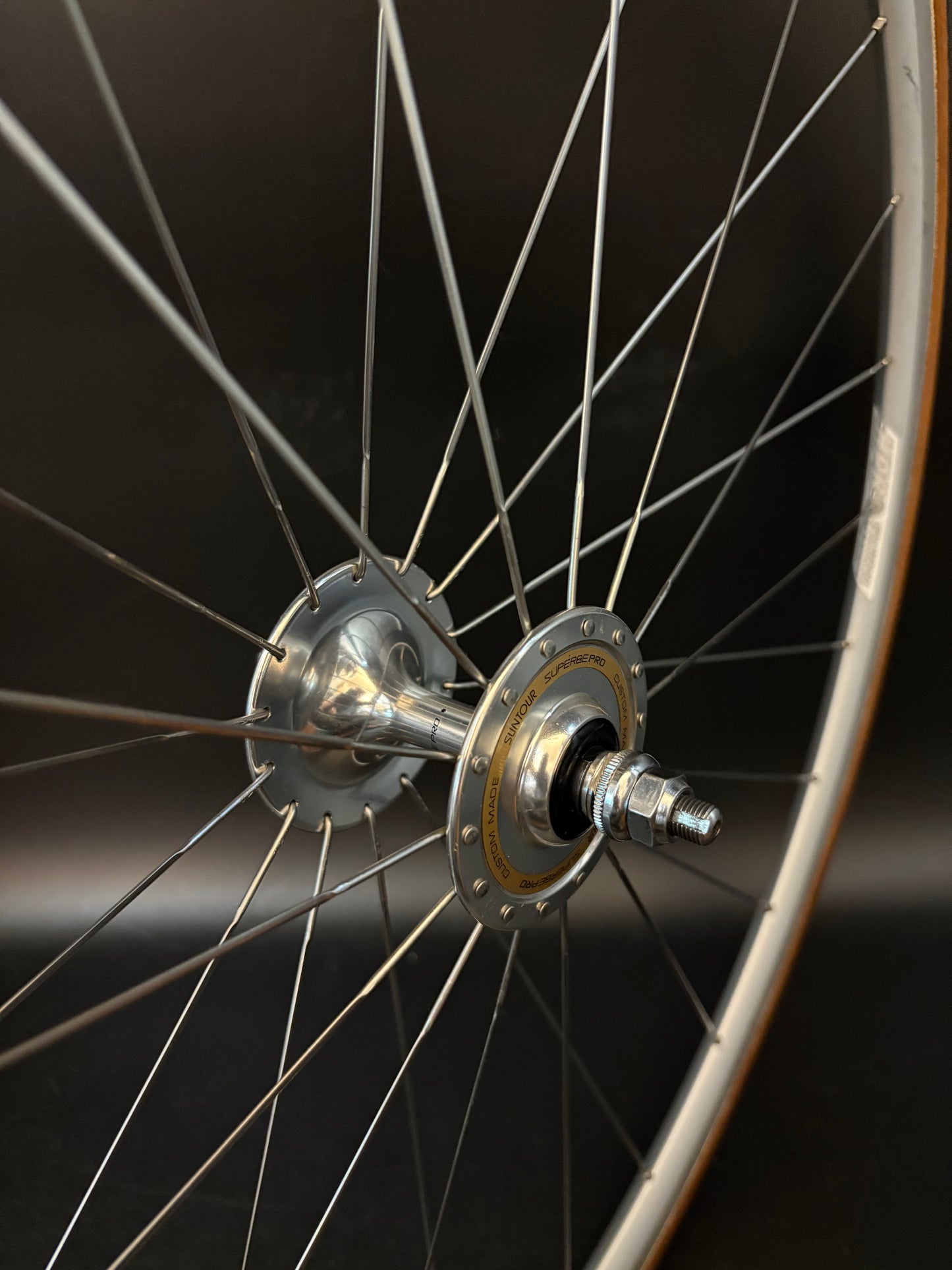 Campagnolo Seoul 88 Tubular / Suntour Superbe + Dura Ace Wheelset Silver 28h