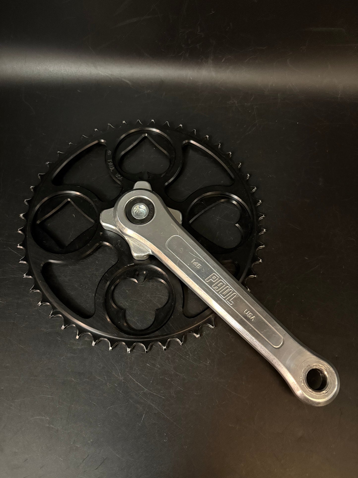 Paul Royal Flush Crankset Silver/Black 165mm 48t