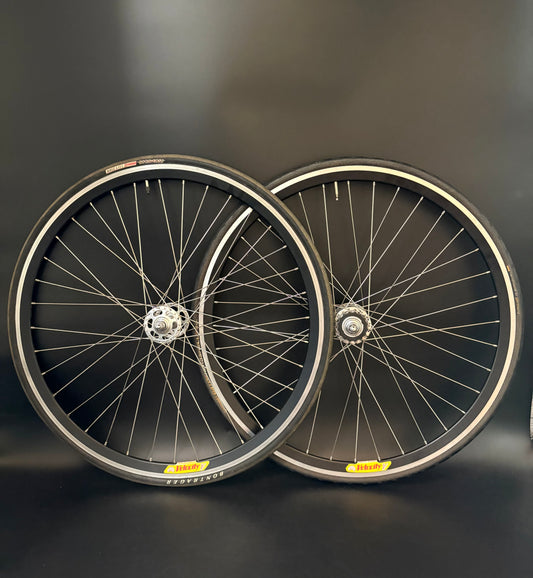Velocity Deep V / Campagnolo Record HF Wheelset Black 36h
