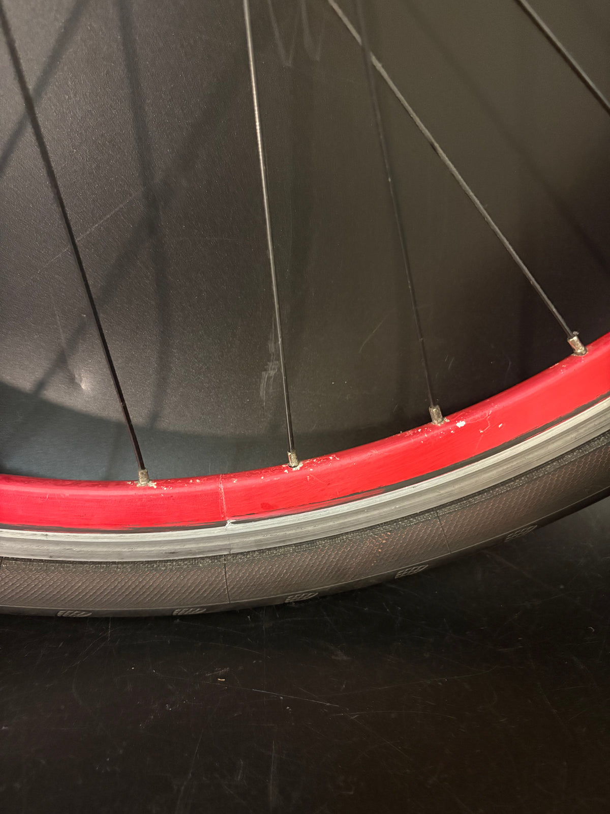Velocity Deep V / Phil Wood Wheelset Red 32h