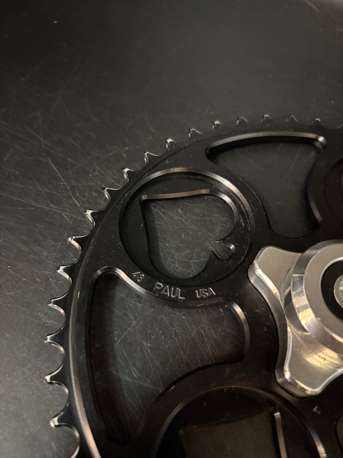 Paul Royal Flush Crankset Silver/Black 165mm 48t