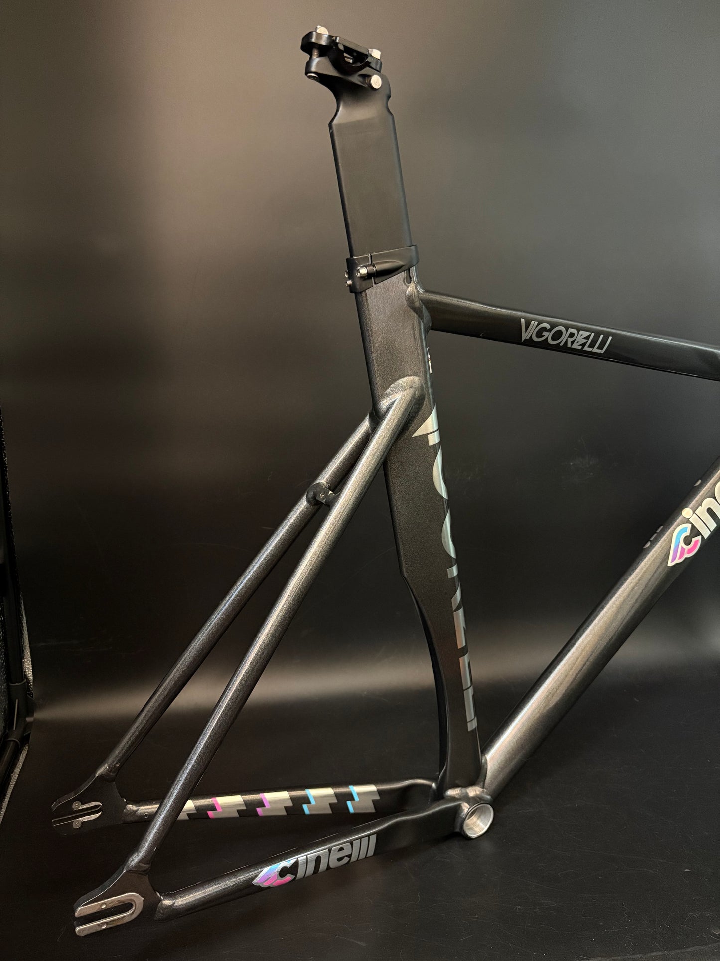 Cinelli Vigorelli 2024 Frameset Grey Rainbow Sparkle L