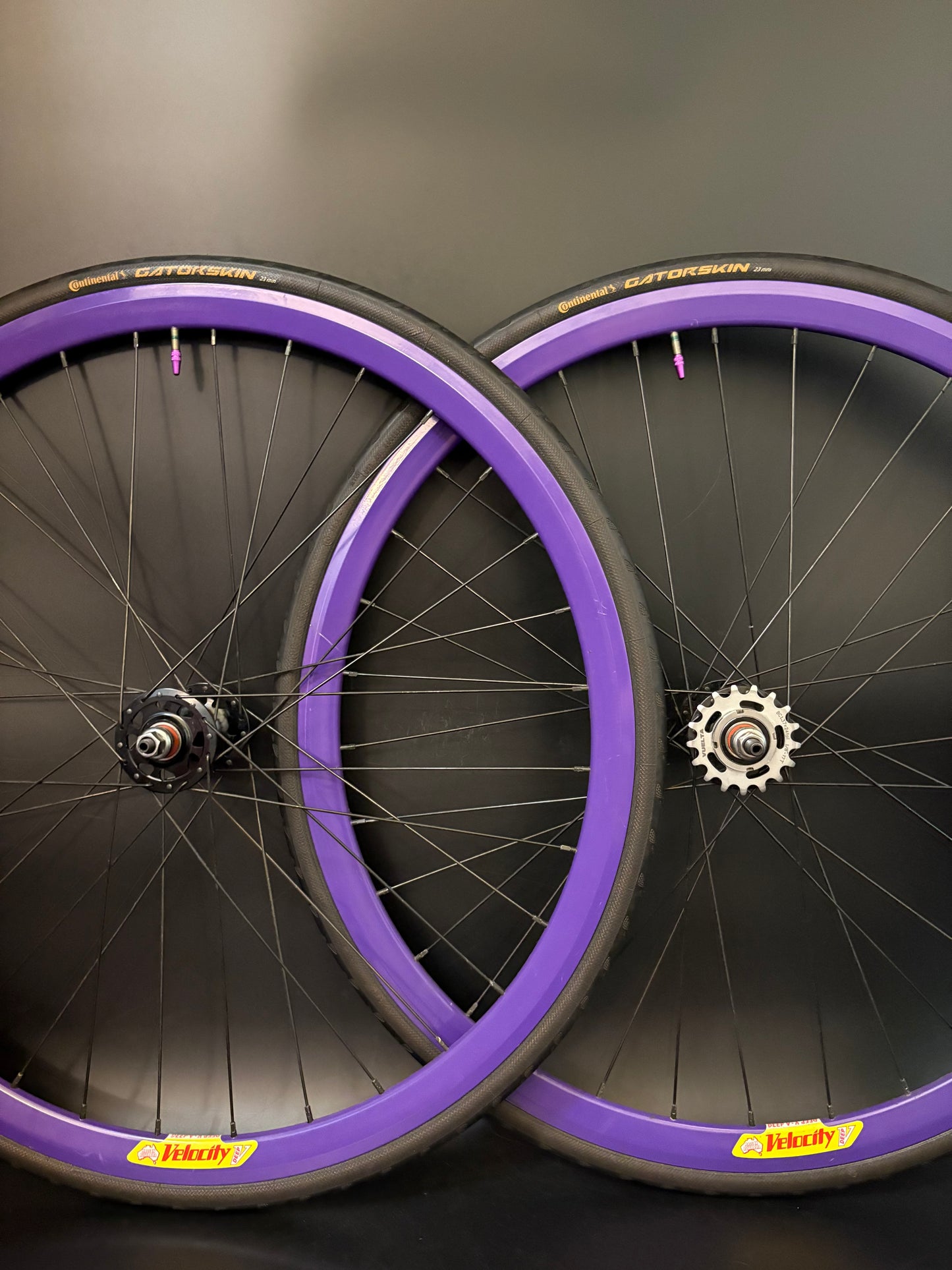 Velocity Deep V Purple / Origin 8 Wheelset 32h