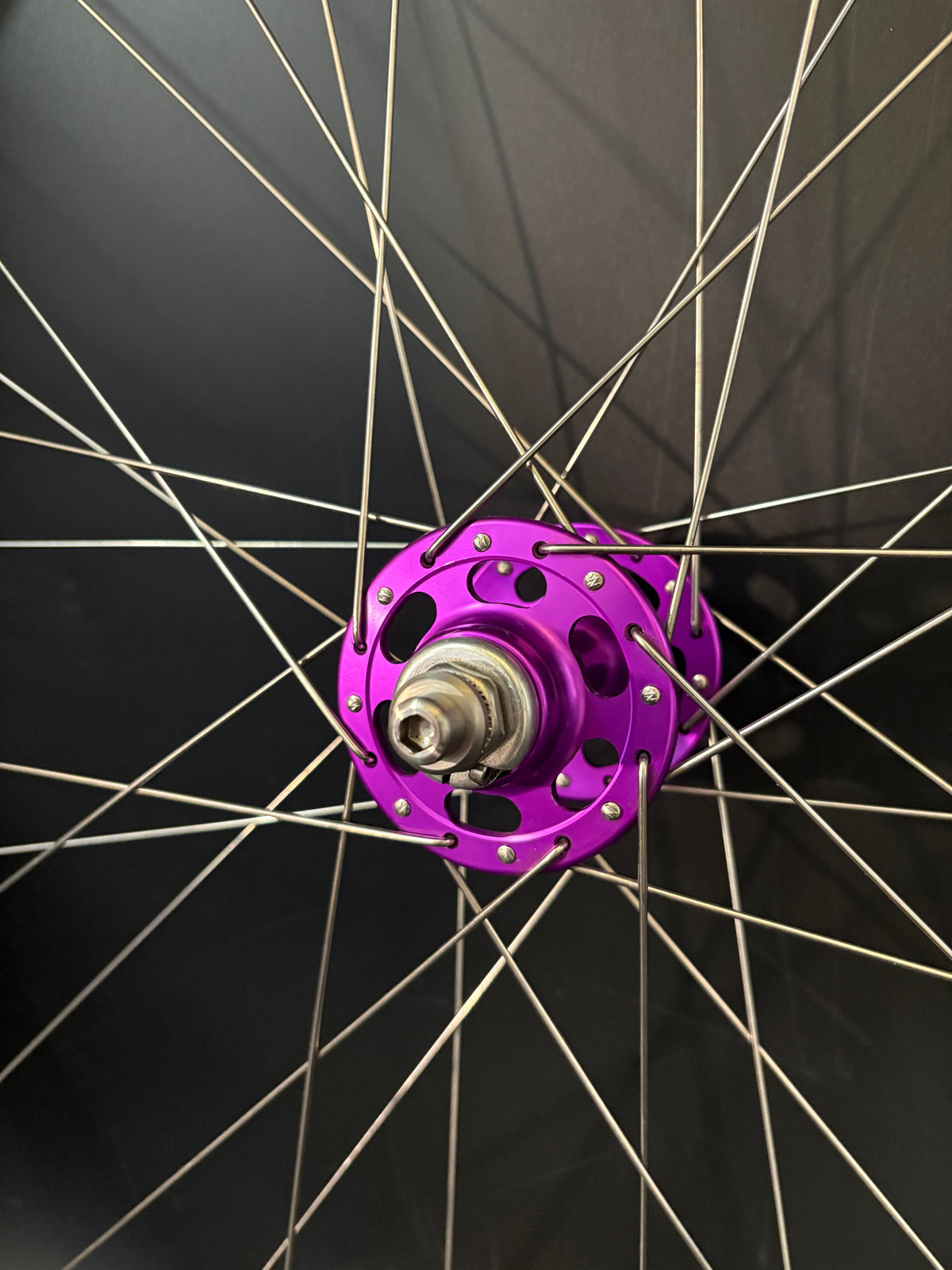 H Plus Son Tb14 Silver / Paul Components Purple Wheelset 32h