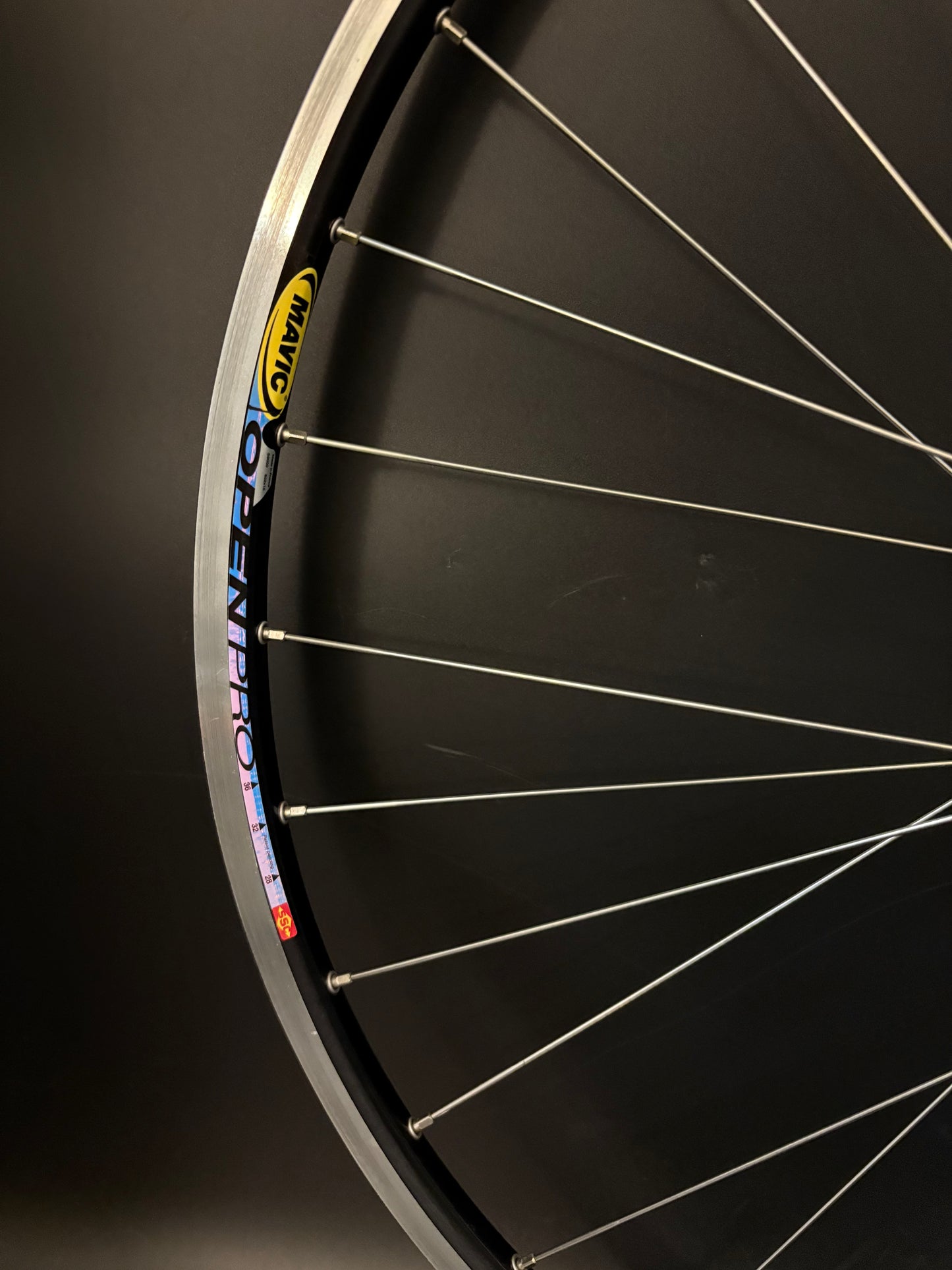 Mavic Open Pro Black Machined / Dura Ace 7710 Low Flange Wheelset 32h