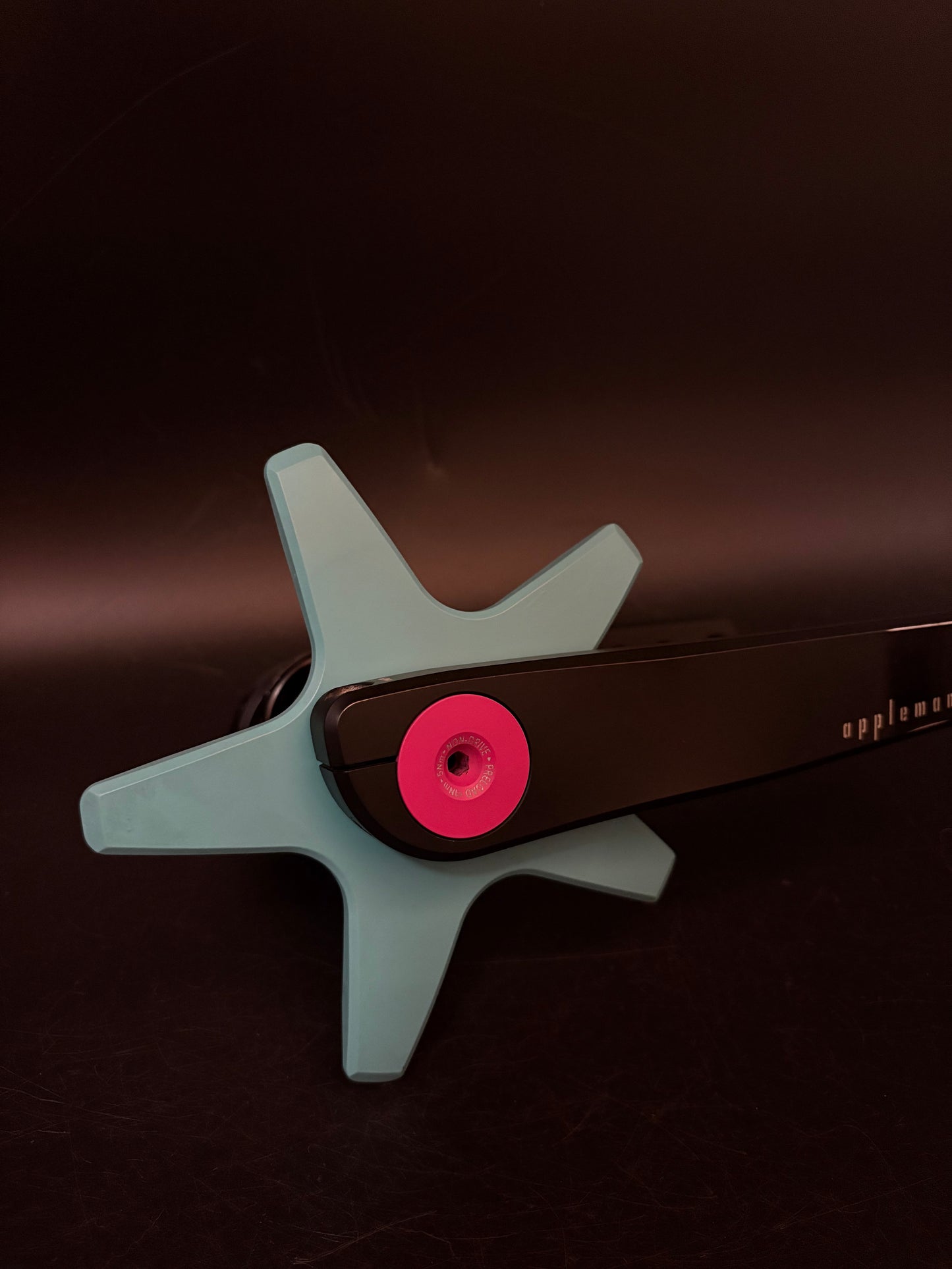 Appleman 2XR Track Cranks Black/Turquoise/Pink 165mm