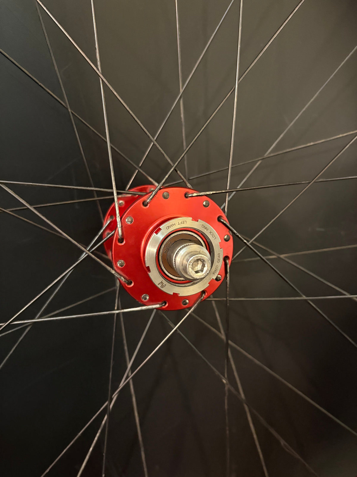 Velocity Deep V / Phil Wood Wheelset Red 32h