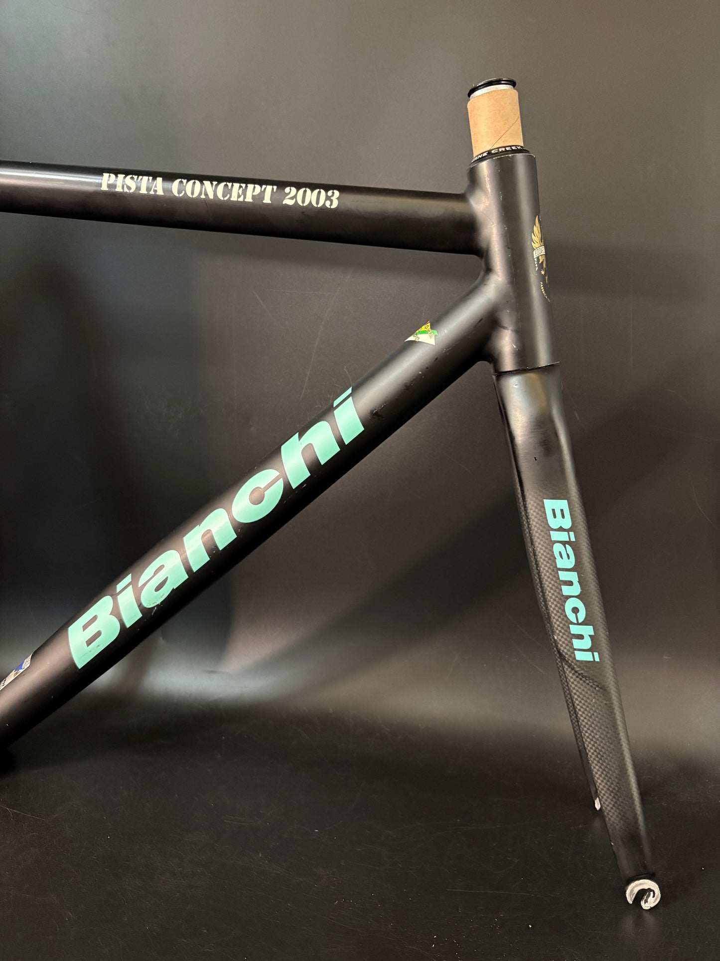 CRACKED Bianchi Pista Concept 2003 Frameset Black 55cm