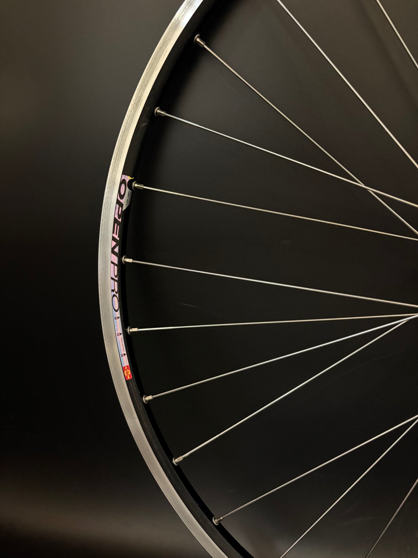 Mavic Open Pro Black Machined / Dura Ace 7710 Low Flange Wheelset 32h