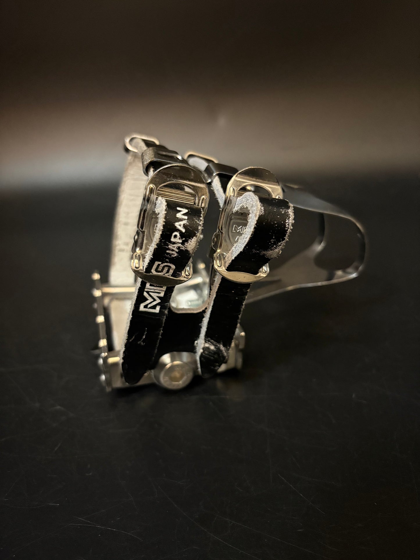 MKS Sylvan Next Silver / MKS Leather Double Straps Pedal Setup