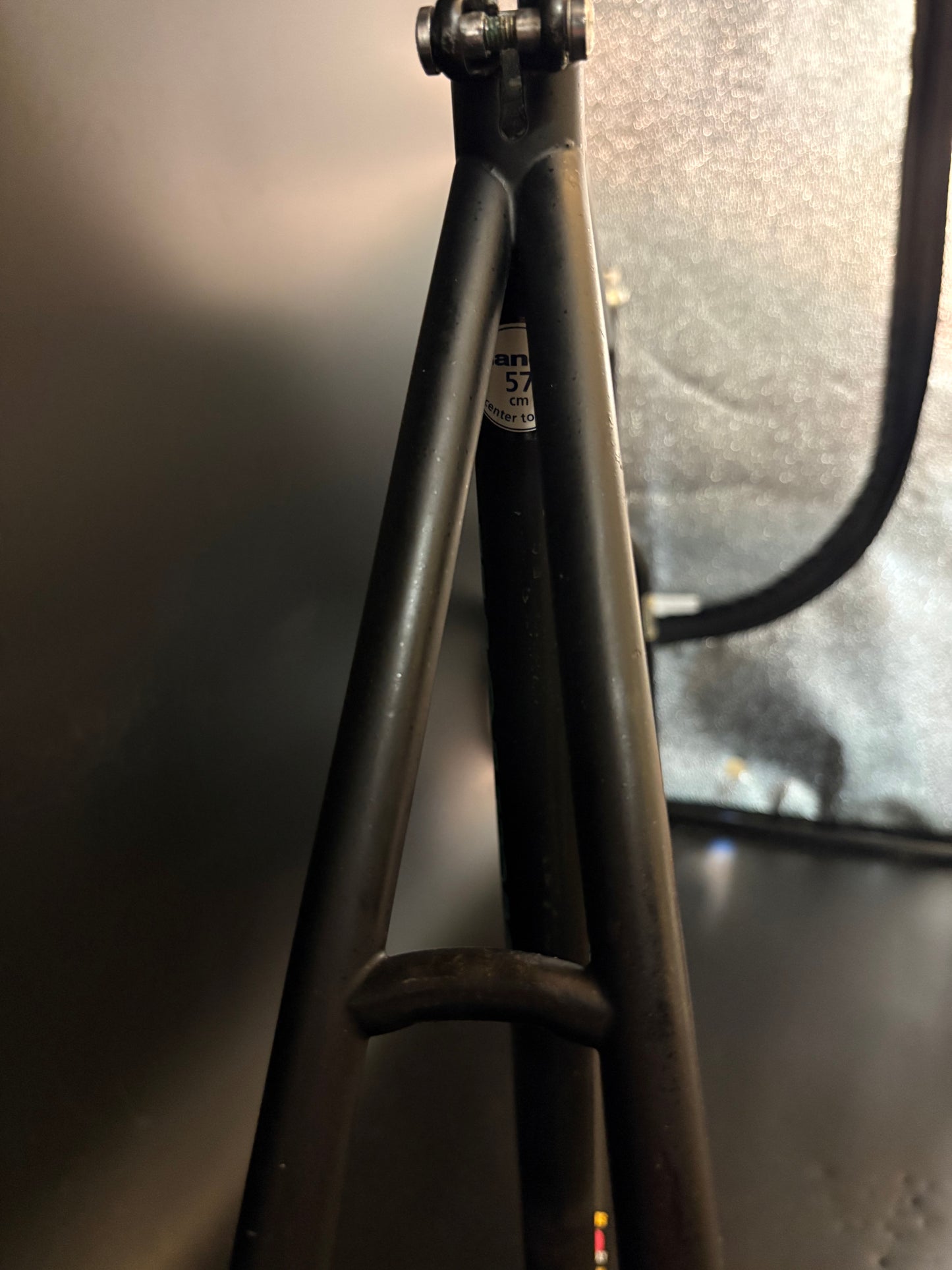 Bianchi Pista Frameset Black 57cm w/ Crankset + Saddle