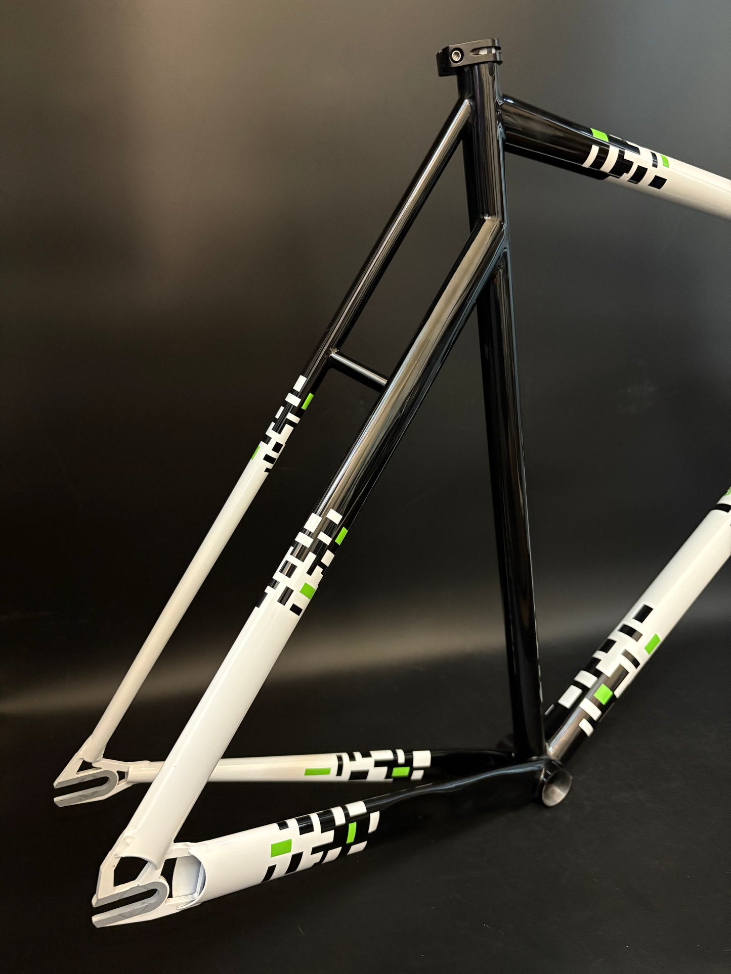 Weis Track Steel Frameset Black/White 58cm