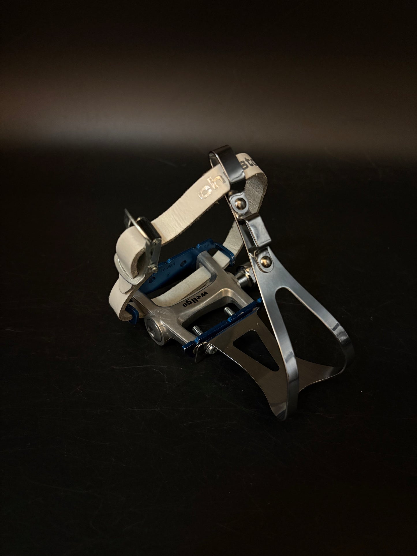 Wellgo Blue Pedals / Christophe Single Straps Pedal Setup