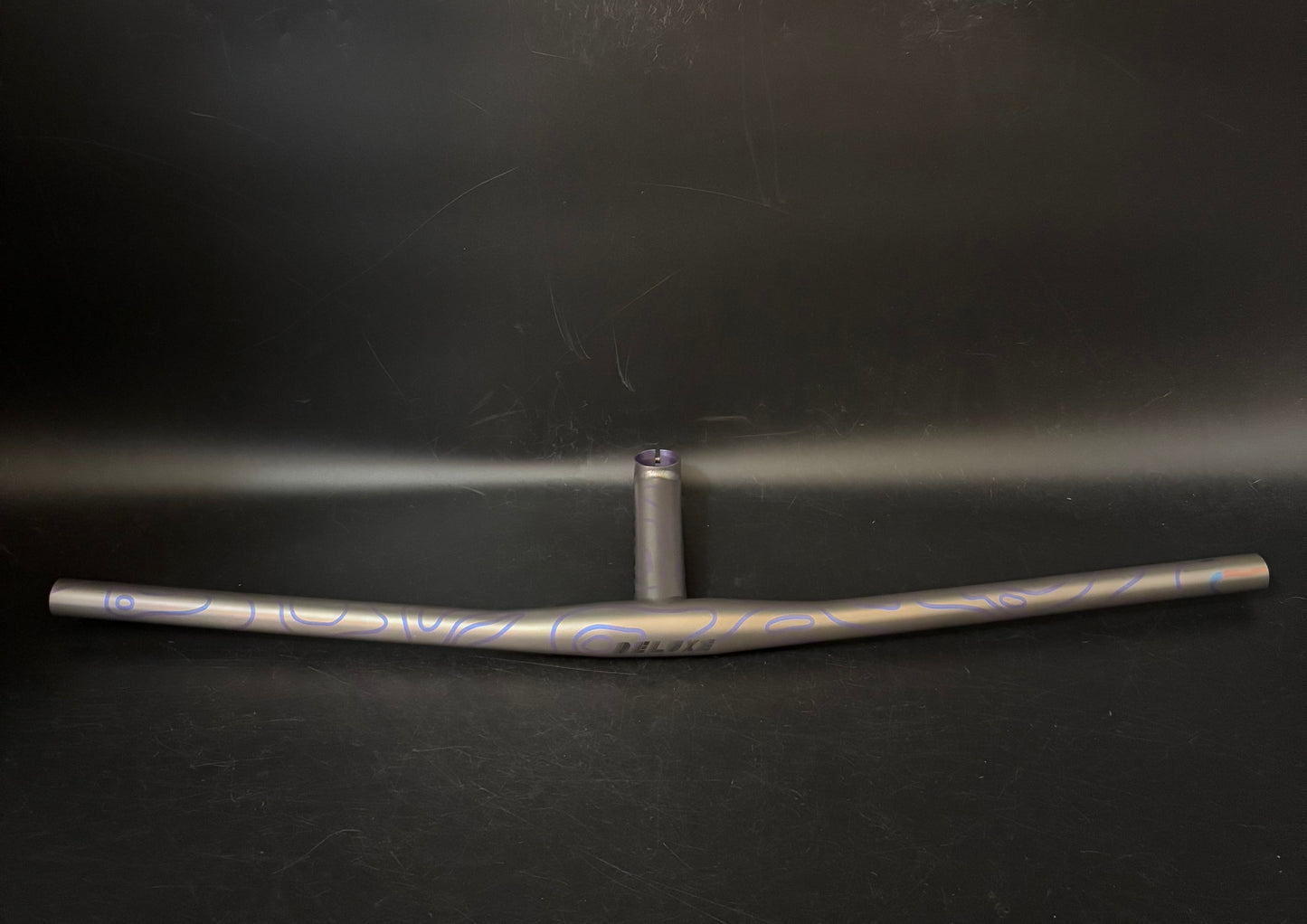 Deluxe Ti Custom Anodized Integrated Flat Handlebar / Stem 720mm 120mm 17deg