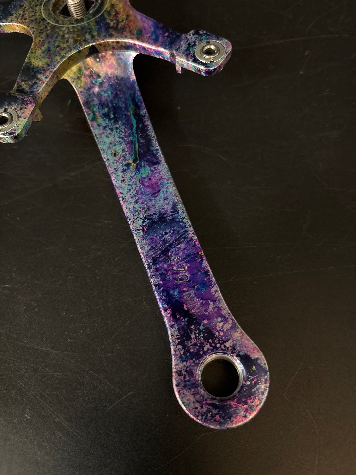 Phil Wood Track Cranks Rainbow Ano 170mm