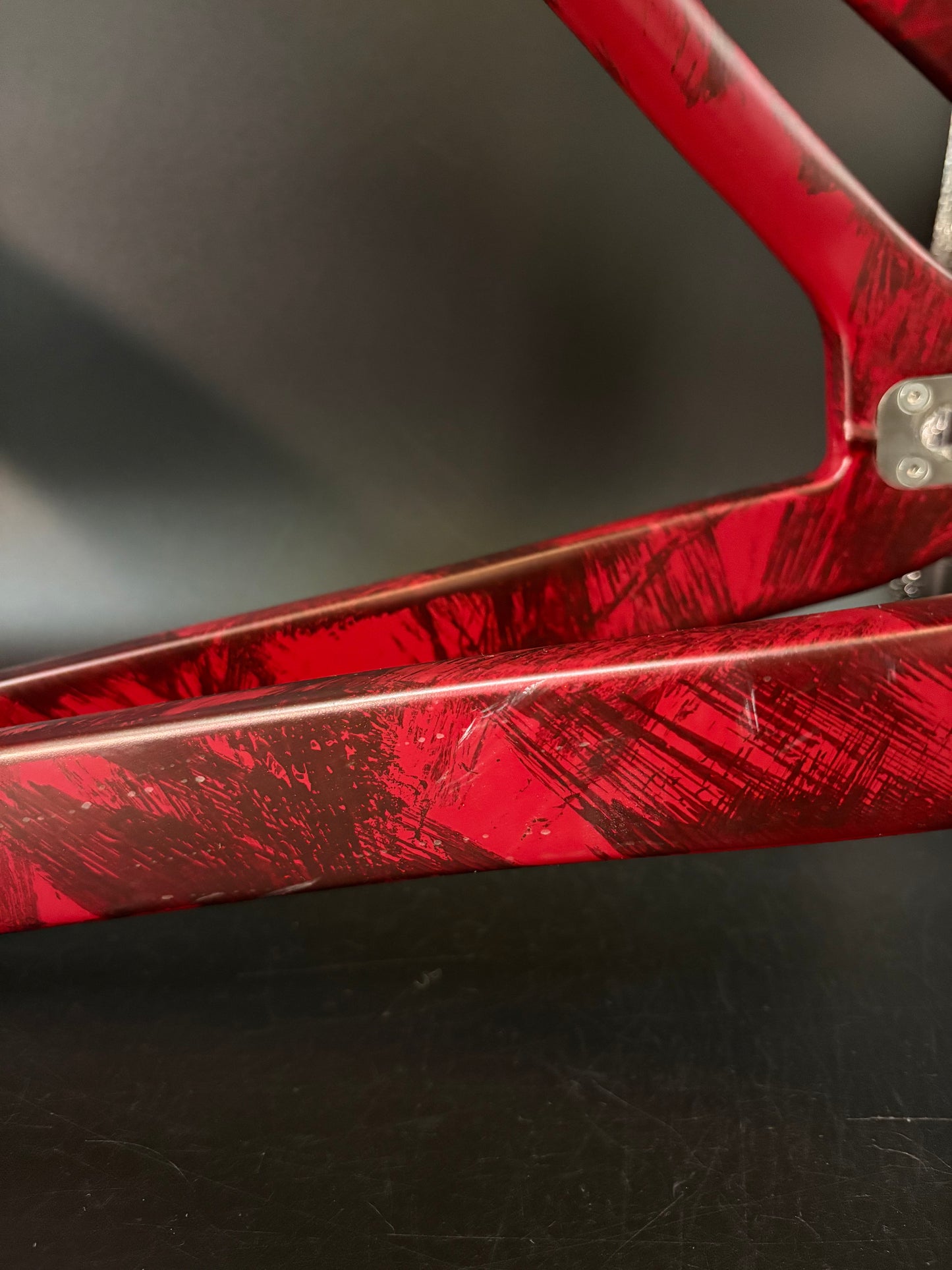 Hedrick Carbon Frameset Red Marble 50cm ST 56cm TT