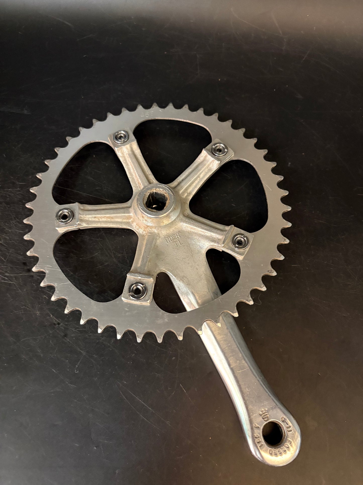 Sugino Messenger Crankset Silver 165mm 46t 130bcd