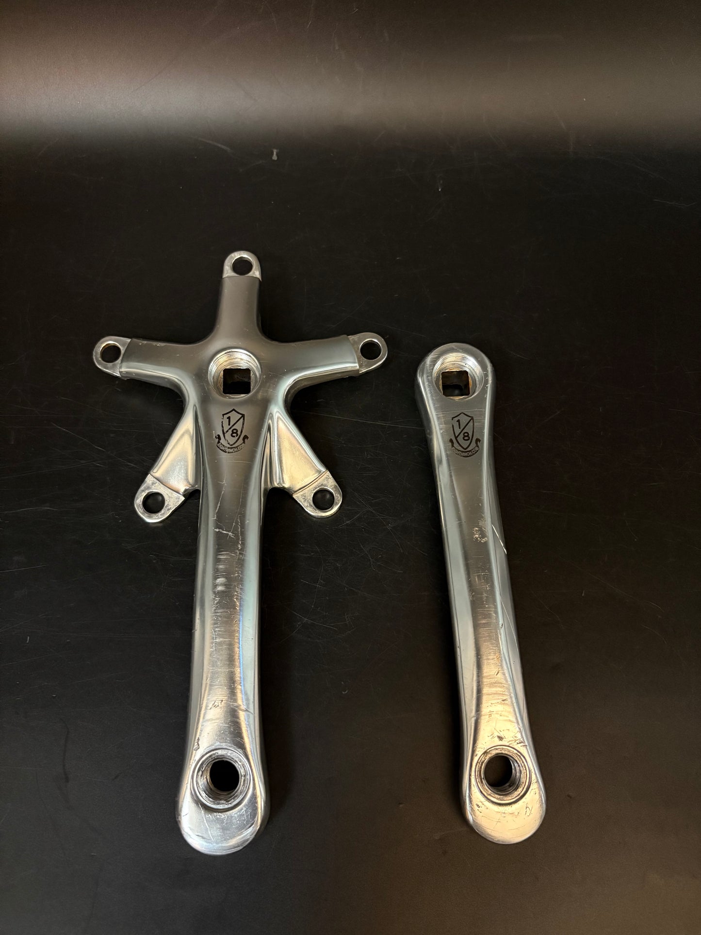 Eighth Inch Crankset Silver 165mm 130bcd