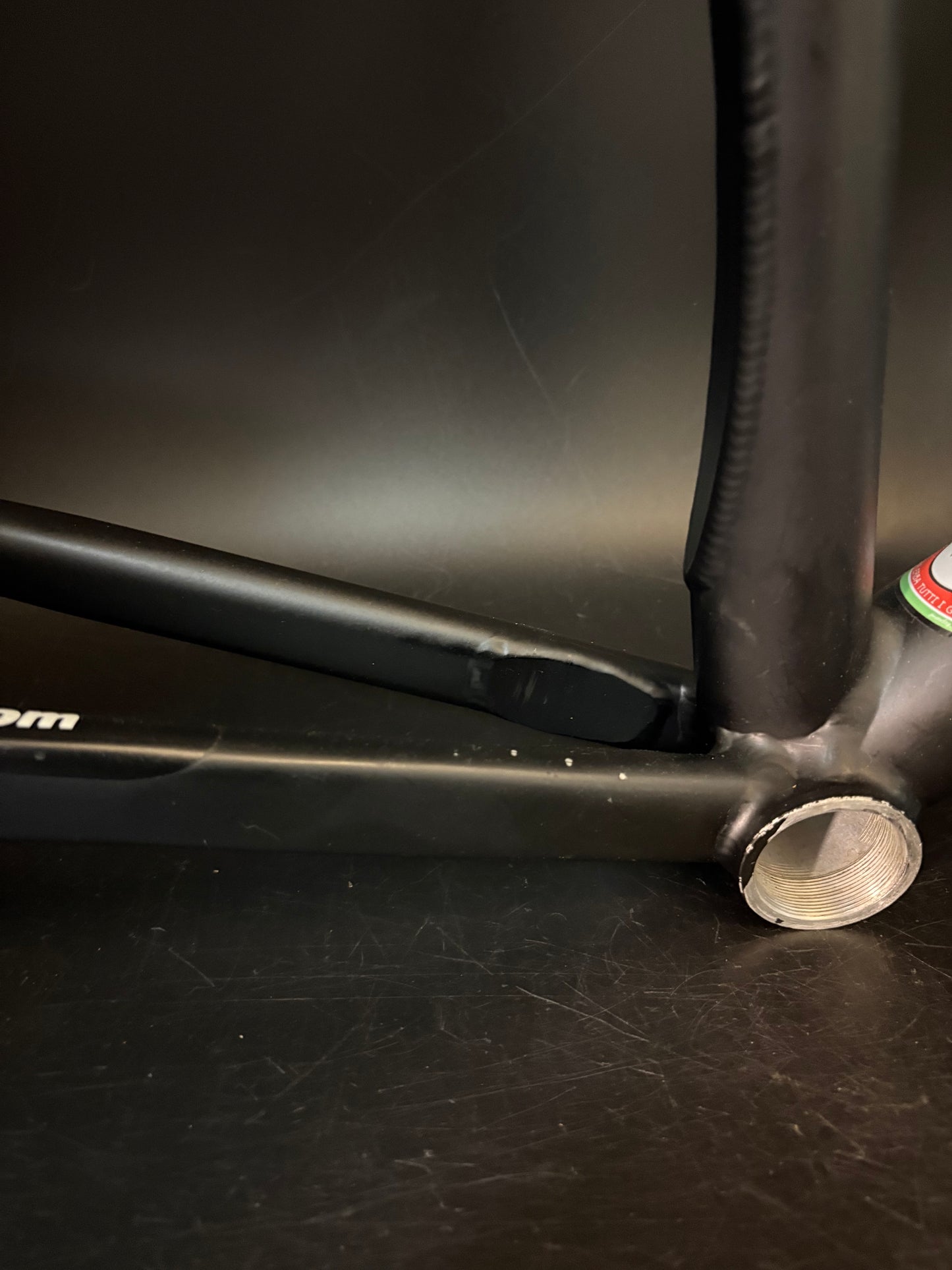 CRACKED Bianchi Pista Concept 2003 Frameset Black 55cm