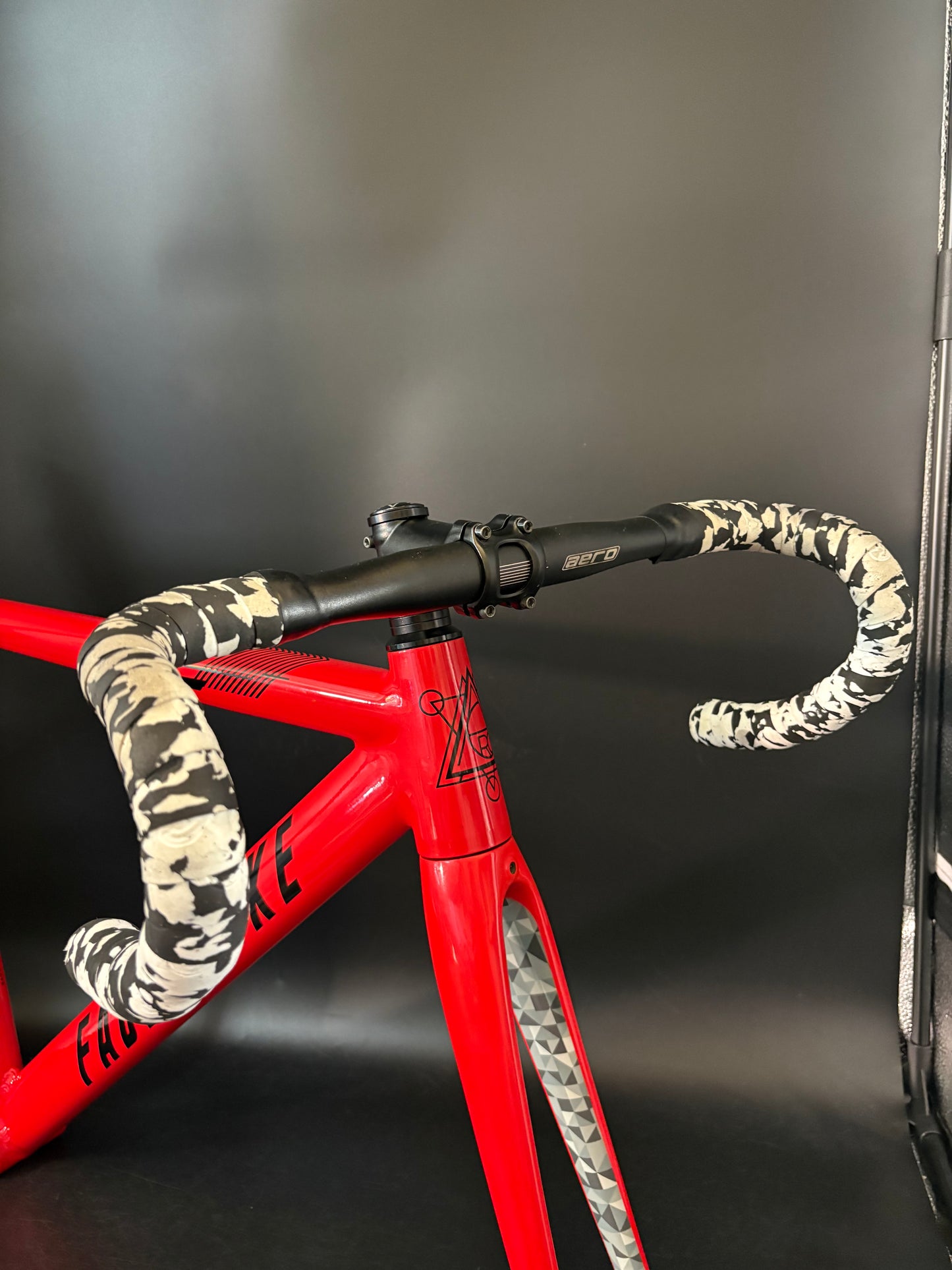 Fabricbike Aero Frameset Red 54cm w/ Stem + Drops