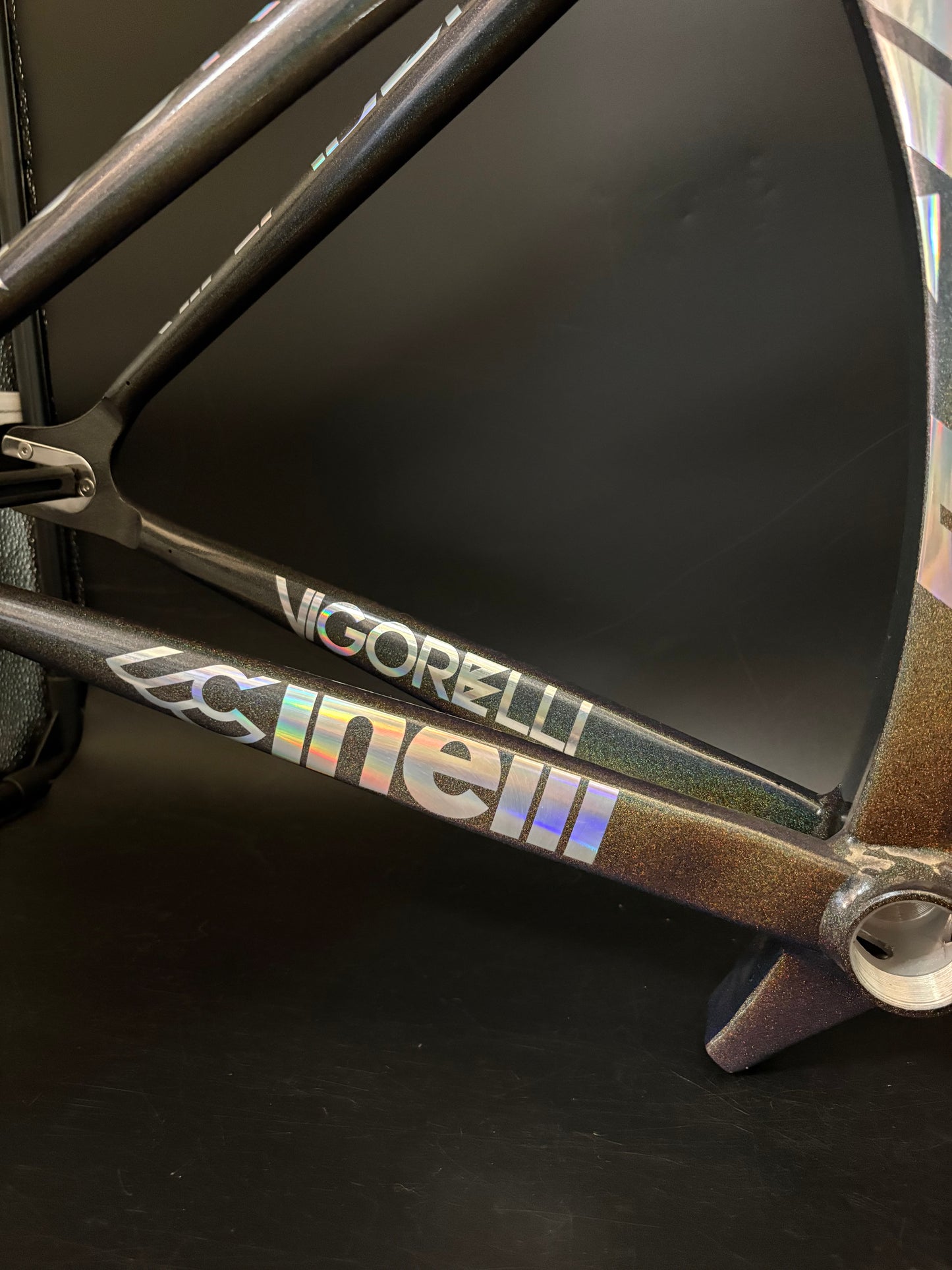 NEW Cinelli Vigorelli Shark Frameset Rainbow Sparkle 50cm XS
